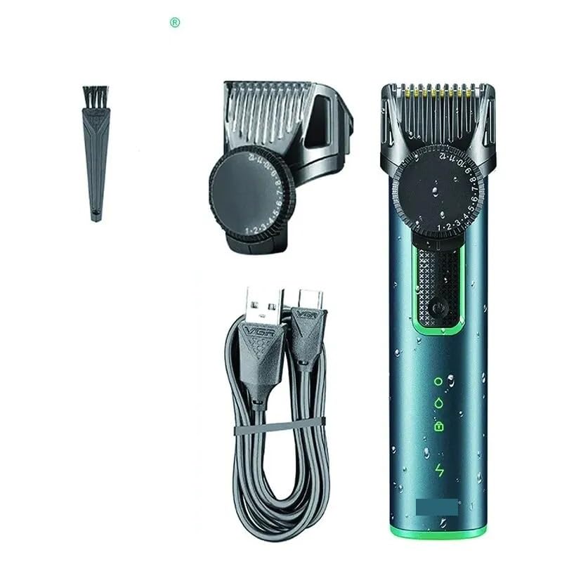 Premium Cordless Rechargeable Beard Trimmer & Hair Clipper Kit - Waterproof Electric Shaver for Men with Multiple Attachments - Perfect for Home, Travel & Professional Grooming