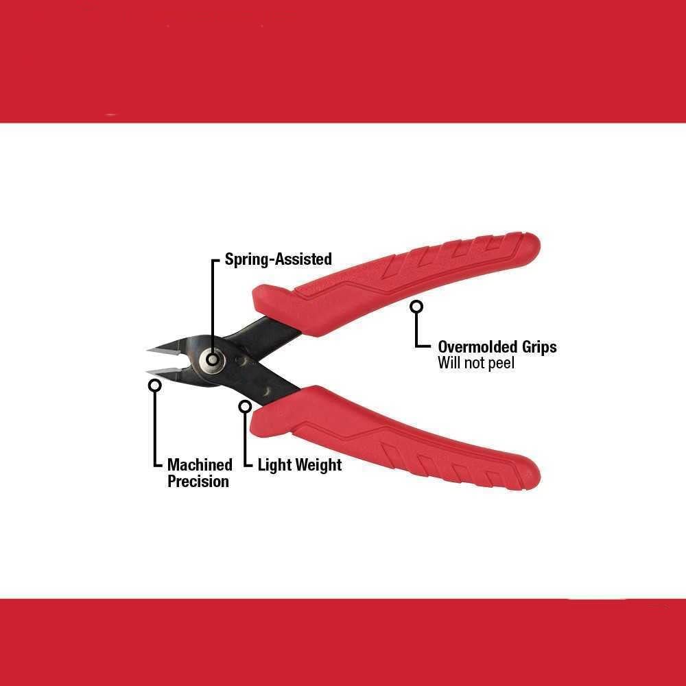 48-22-6105 Mini Flush Cut Pliers - Precision Side Cutters for Milwaukee Tools | Ideal for Jewelry Making, Electronics Repair & DIY Crafts
