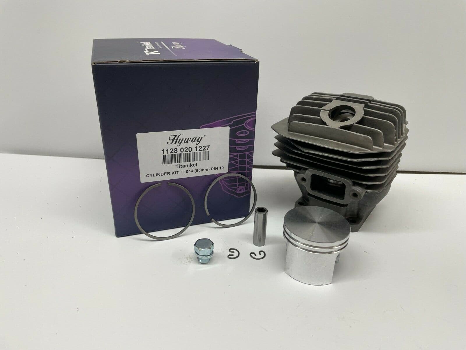 Hyway Titanikel Cylinder Piston Kit for Stihl MS440 Chainsaw - 50mm Bore, 10mm Pin - Compatible with Wagners - Perfect for Forestry, Logging & Professional Woodcutting