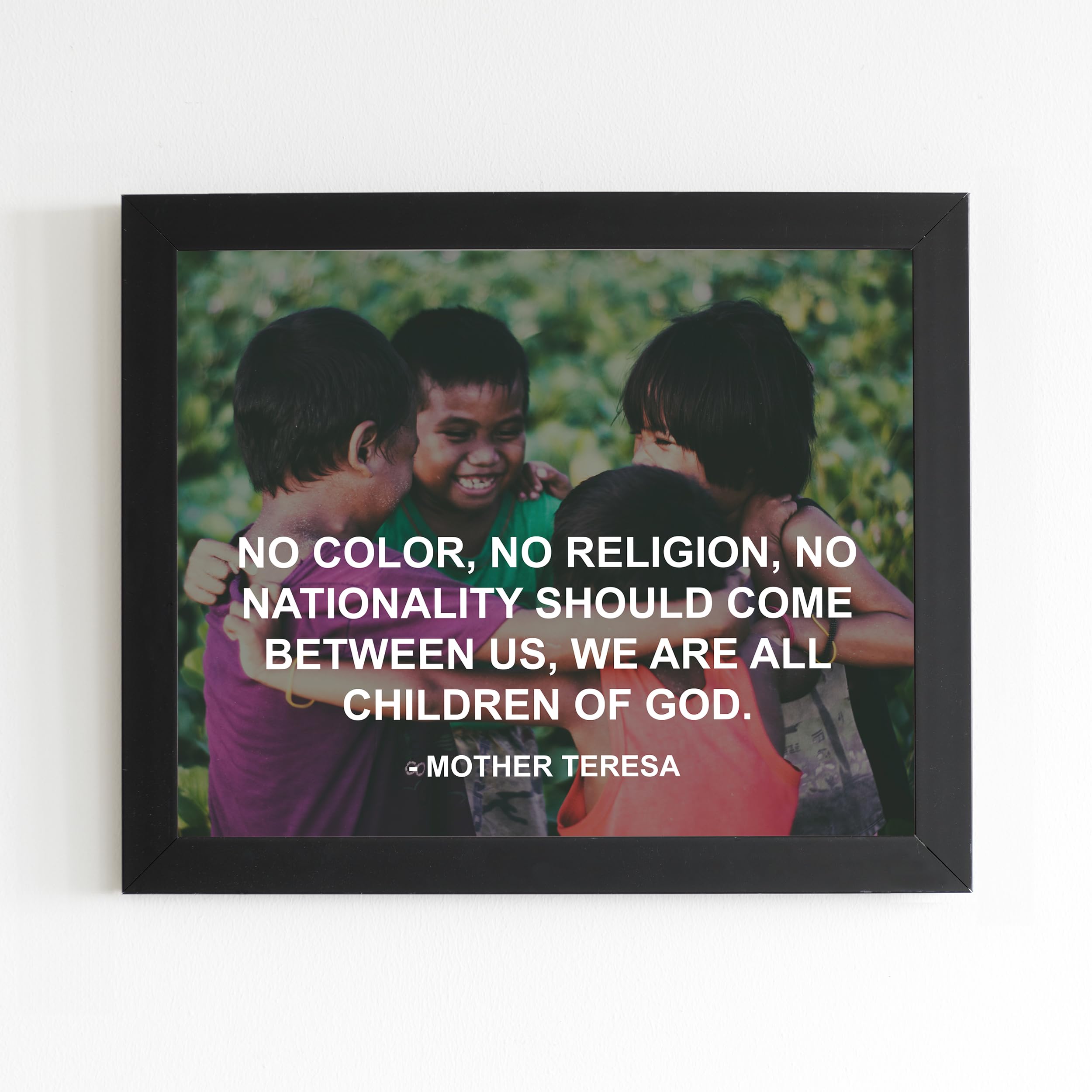 Inspirational Mother Teresa Quote Wall Art - 'We Are All Children of God' Modern Typographic Print for Home, Office, Classroom & Church Decor | Unframed 10x8 | Motivational Gift for Faith-Based Spaces & Spiritual Inspiration