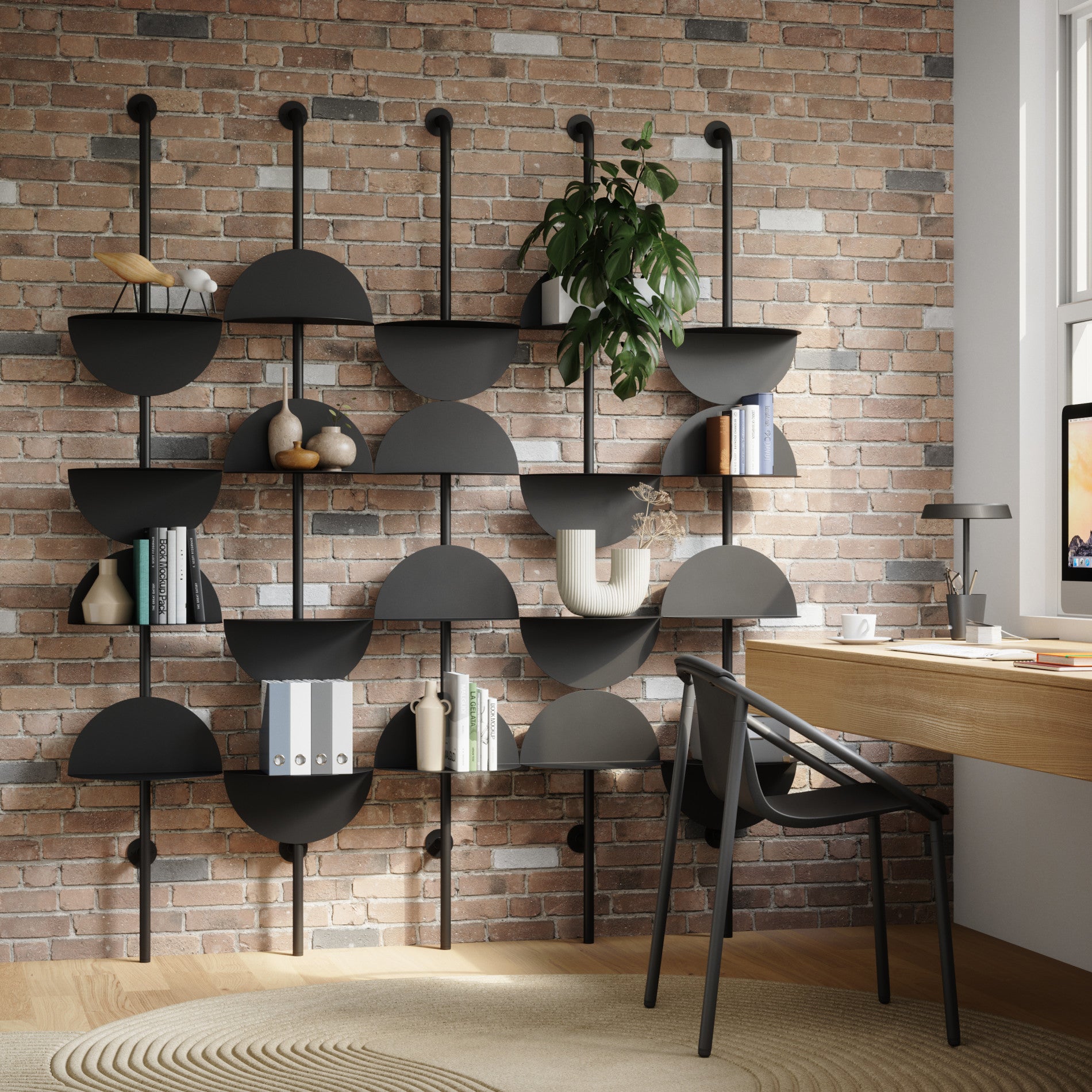 Adjustable Standing Shelf - Sturdy & Space-Saving Storage Organizer for Home Office, Kitchen, or Bathroom | Perfect for Books, Plants & Decor Items