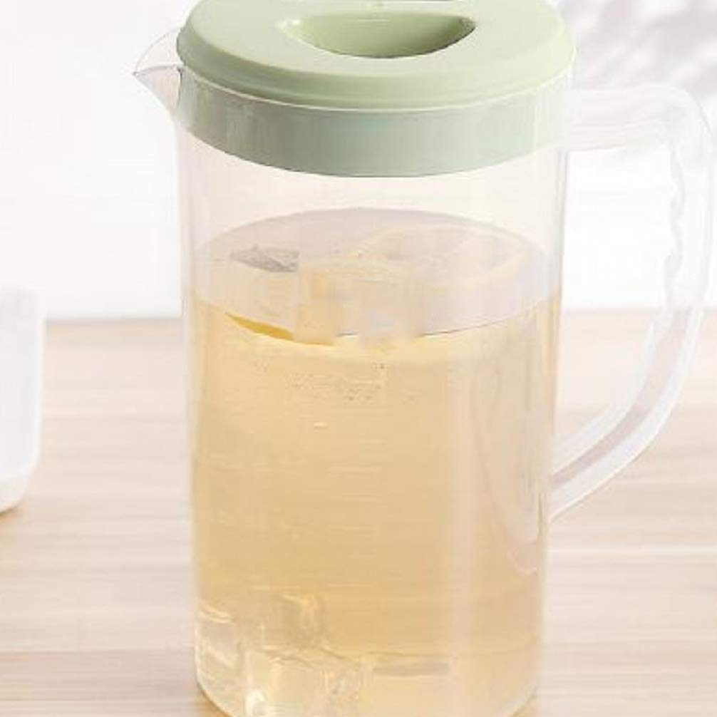 Premium Glass Juice Pitcher with Lid - 2L Large Cold Water, Milk, Beverage Pitcher for Coffee, Tea, Beer & Smoothies | Leak-Proof Refrigerator Storage Container | Perfect for Parties, Breakfast & Kitchen Use