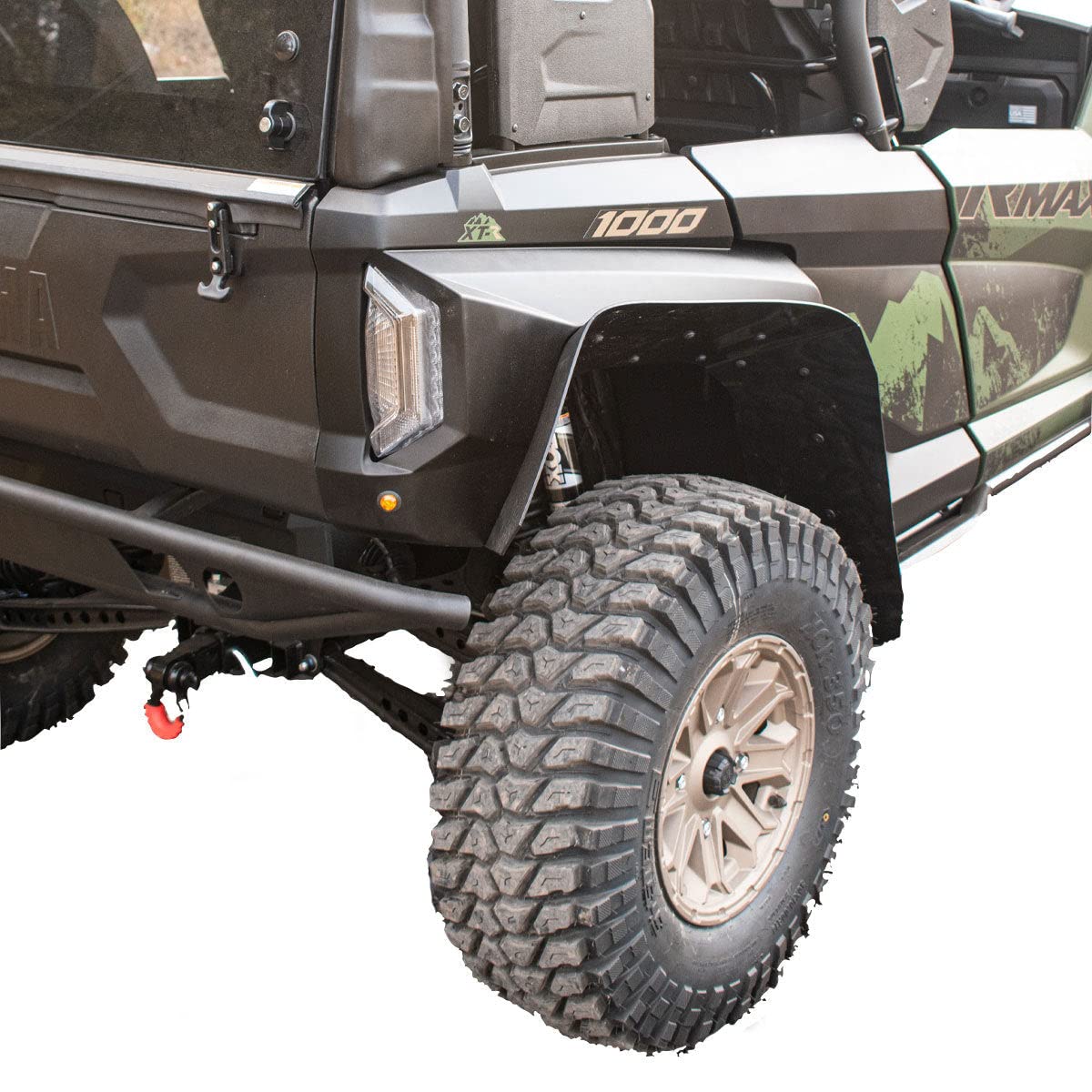 Super Max Coverage Fender Flares for Yamaha Wolverine RMAX4 1000 Models - Heavy Duty UTV Protection for Off-Road Adventures & Mud Riding
