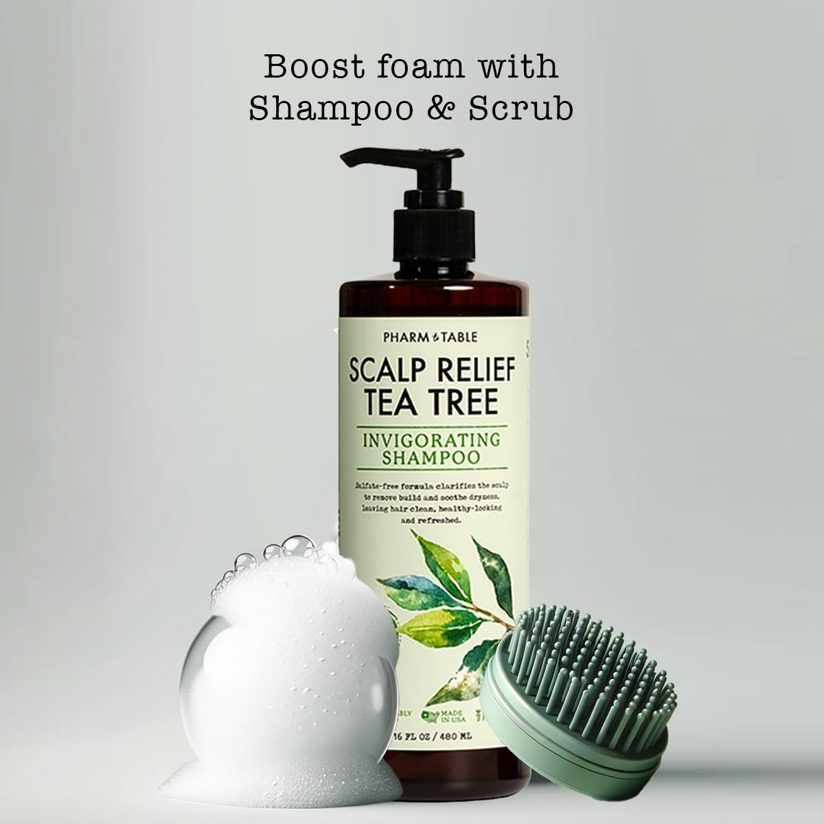 Tea Tree Shampoo for Men & Women - Sulfate-Free Deep Cleansing Formula with Tea Tree Oil, Mint, Biotin & Vitamin E - Relieves Dry Itchy Scalp - 16.2oz Bottle - Perfect for Daily Hair Care & Scalp Treatment