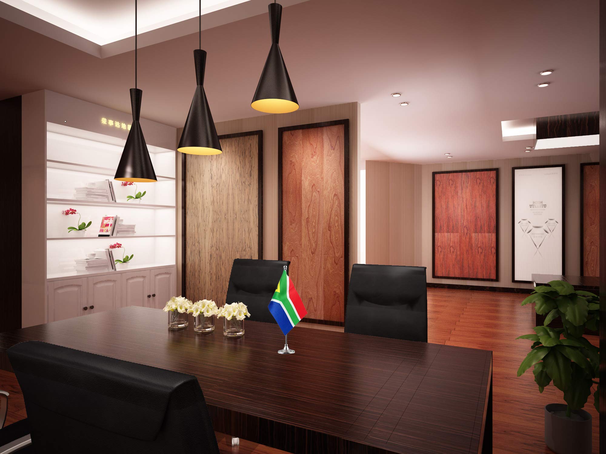 South Africa Flag - Premium South African Desk & Table Flag for Office, Home, and Events | International Country Flags for World Festivals, Celebrations & Decorations | Perfect for Office Decor, Home Display & Patriotic Events