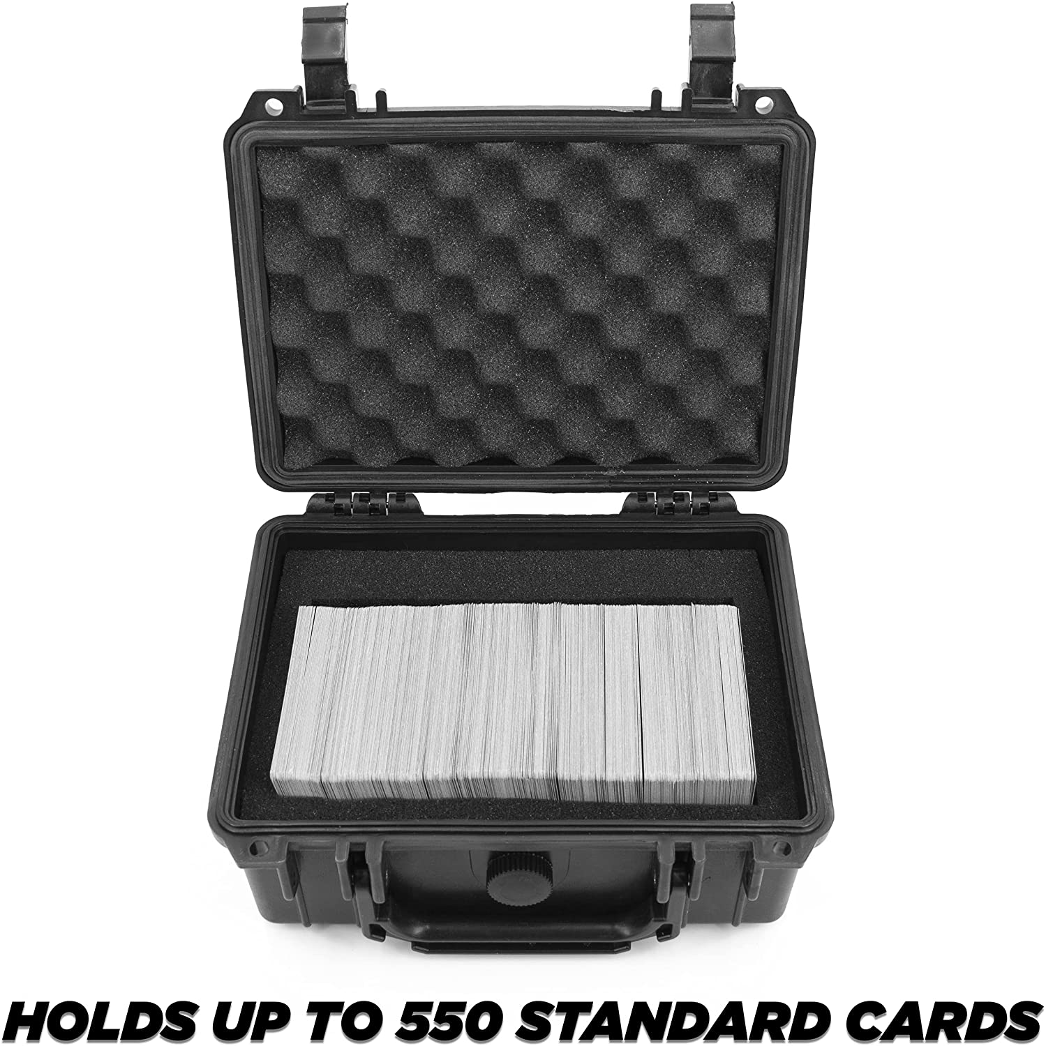 Waterproof Trading Card Storage Case for 550 Cards - Foam Lined Protection Box for Magic The Gathering, Pokemon, Yu-Gi-Oh & Collectible Card Games - Perfect for Travel, Tournaments & Home Organization
