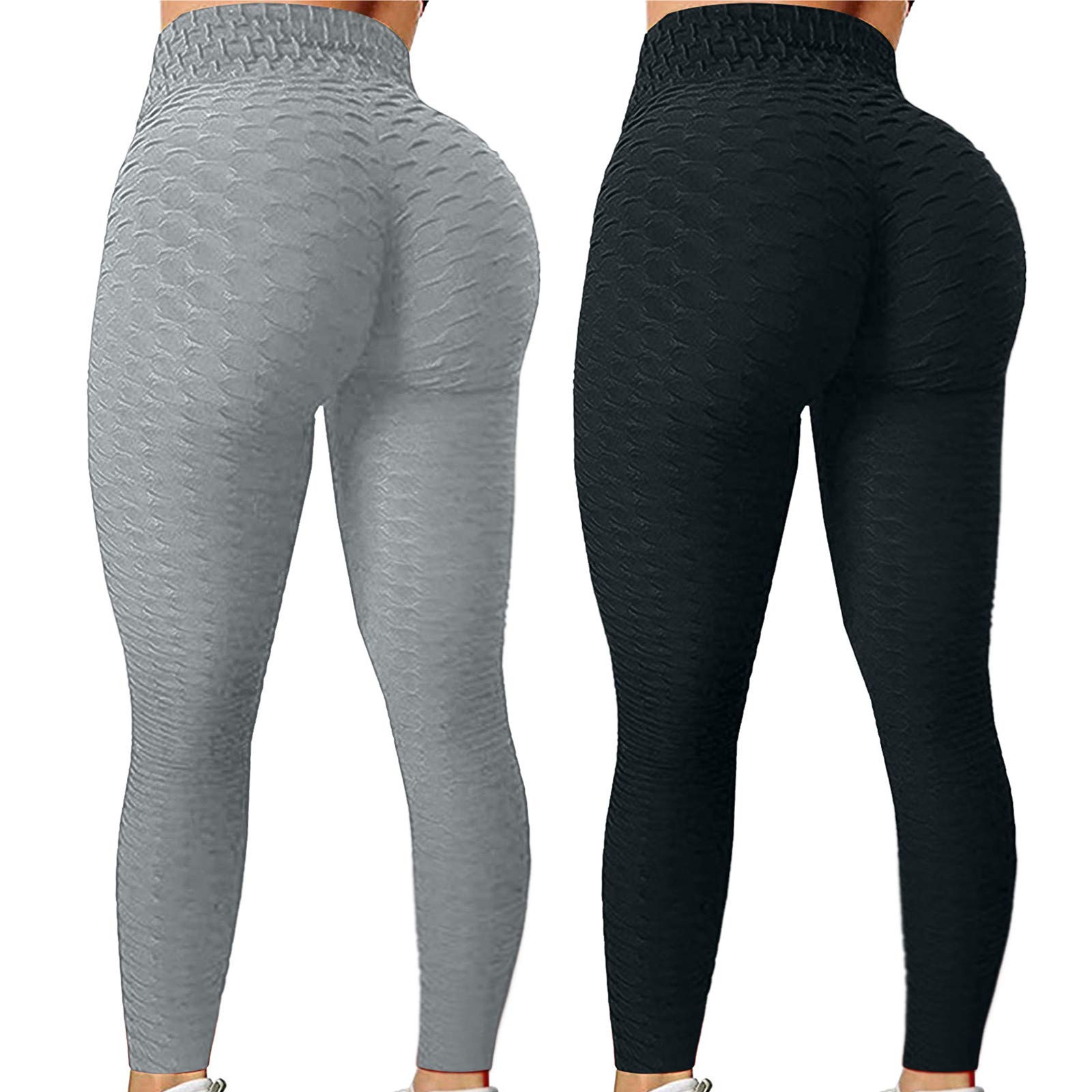 Eoailr 2-Pack High Waist Yoga Pants for Women - Butt Lifting Stretchy Workout Leggings with Tummy Control - Perfect for Running, Yoga & Gym Training