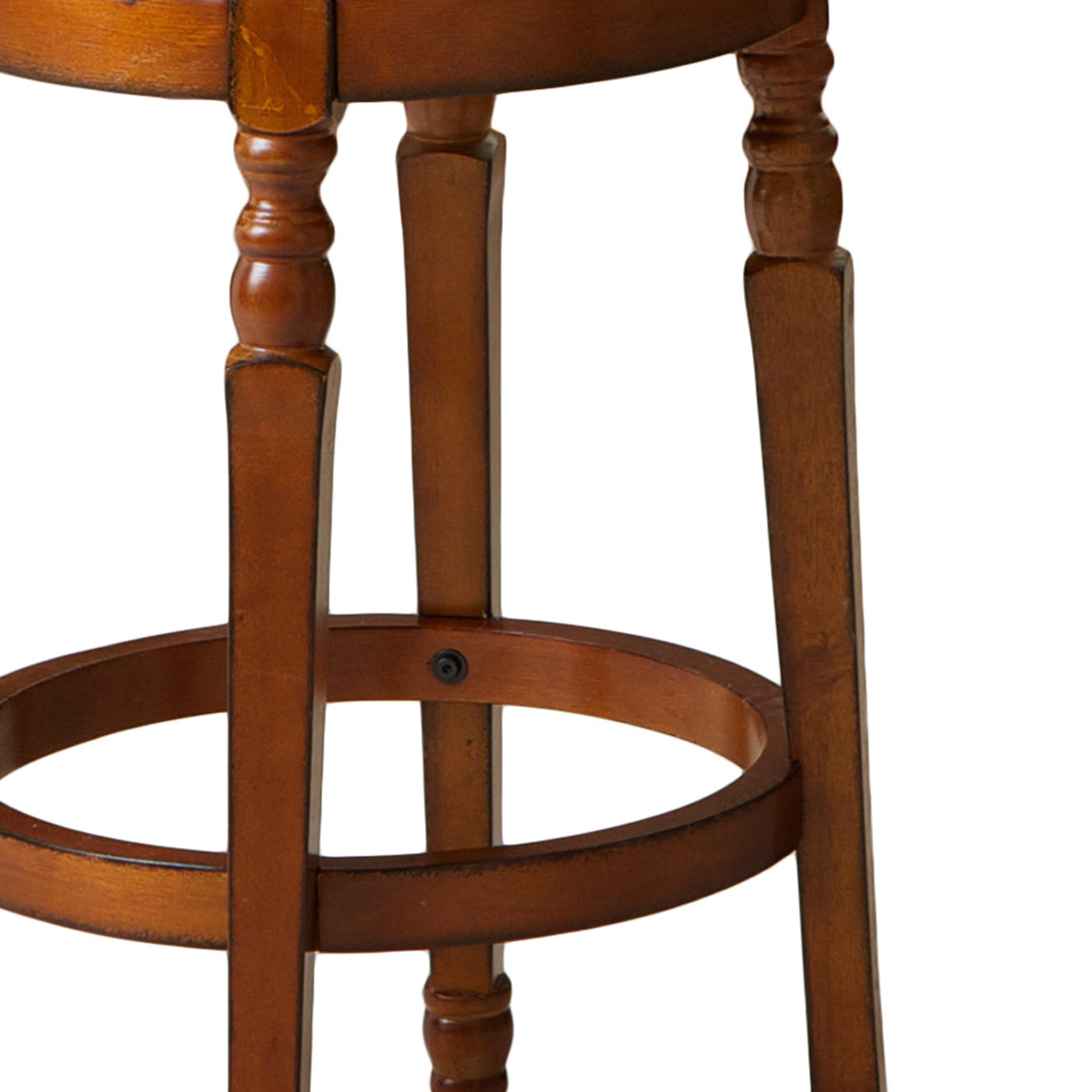 Christopher Knight Home Eclipse Armed Swivel Barstool - Chocolate Brown Bar Height Counter Stool for Kitchen Island, Breakfast Nook & Home Bar