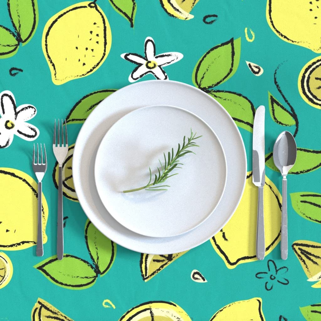 Custom Printed Cotton Sateen Tablecloth 70