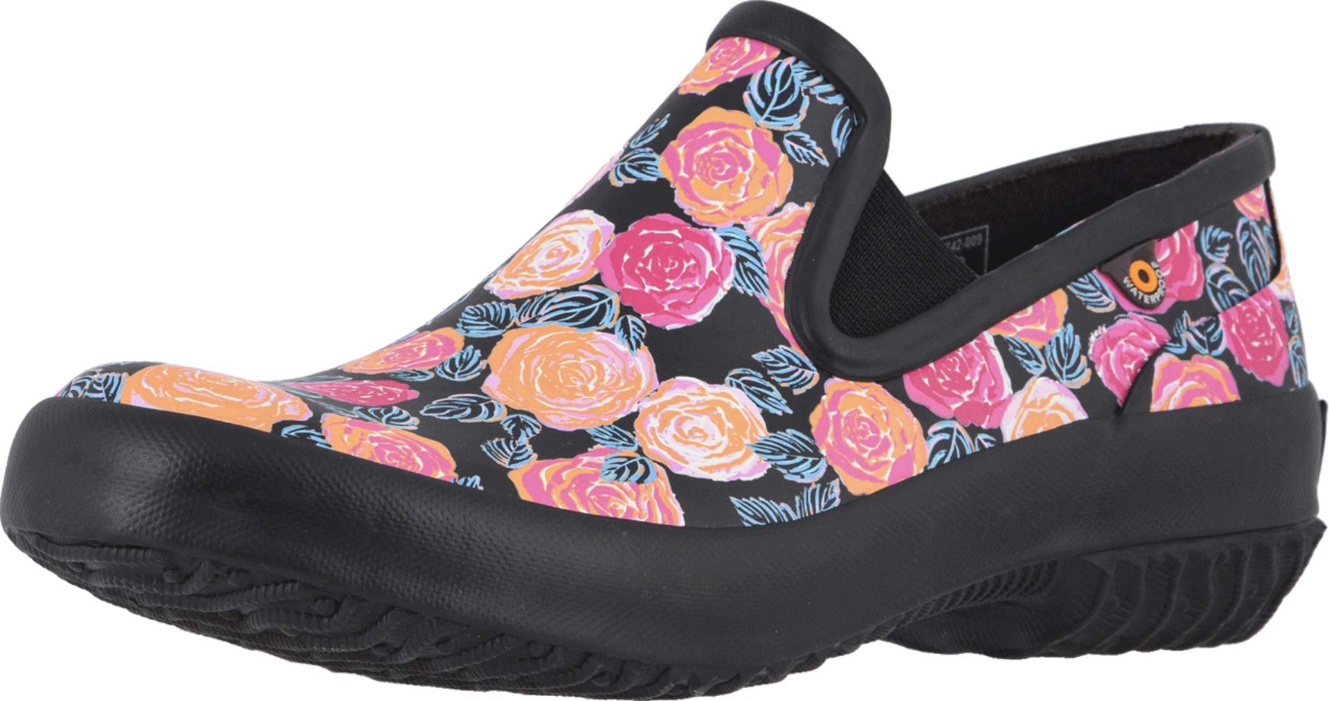 BOGS Patch Slip-On Waterproof Shoes for Women - Comfortable Non-Slip Garden & Outdoor Boots (Rose Color) - Perfect for Gardening, Hiking, and Rainy Days