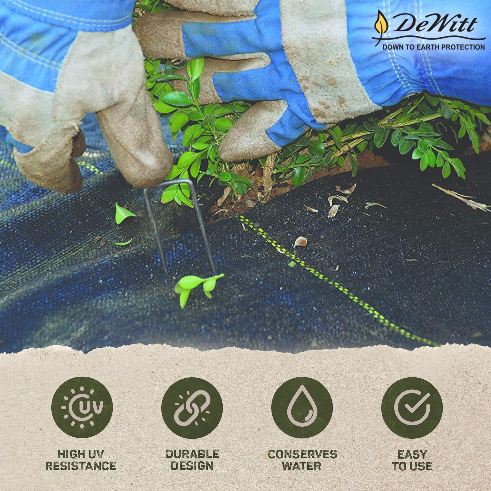 **DeWitt Sunbelt Woven Weed Barrier Fabric - 3.2 oz, Black, 6' x 500' - Durable Ground Cover for Greenhouse, Garden, Landscaping & Outdoor Displays - Perfect for Weed Control, Erosion Prevention & Soil Protection**