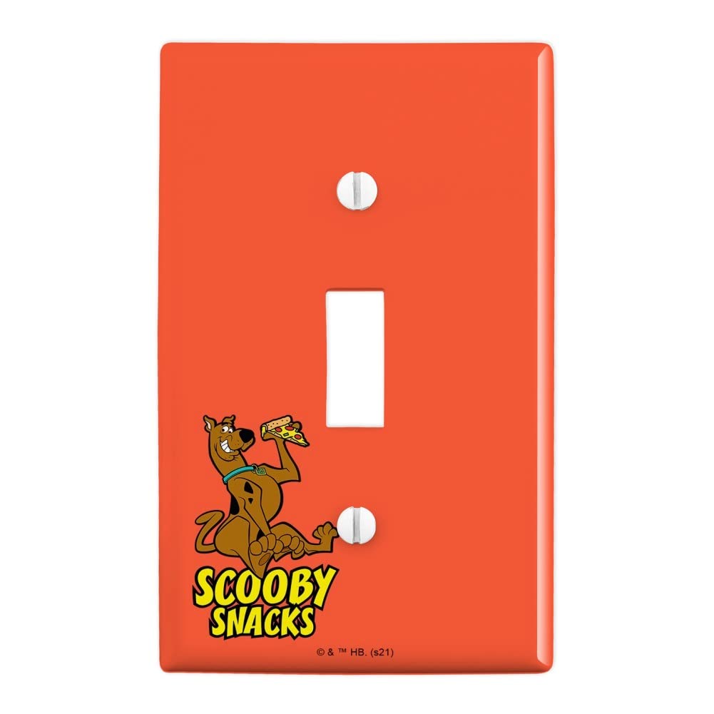 Scooby Snacks Plastic Wall Decor Light Switch Plate Cover - Fun Cartoon Graphics for Kids Room, Bedroom, or Game Room - Easy DIY Home Decor Upgrade
