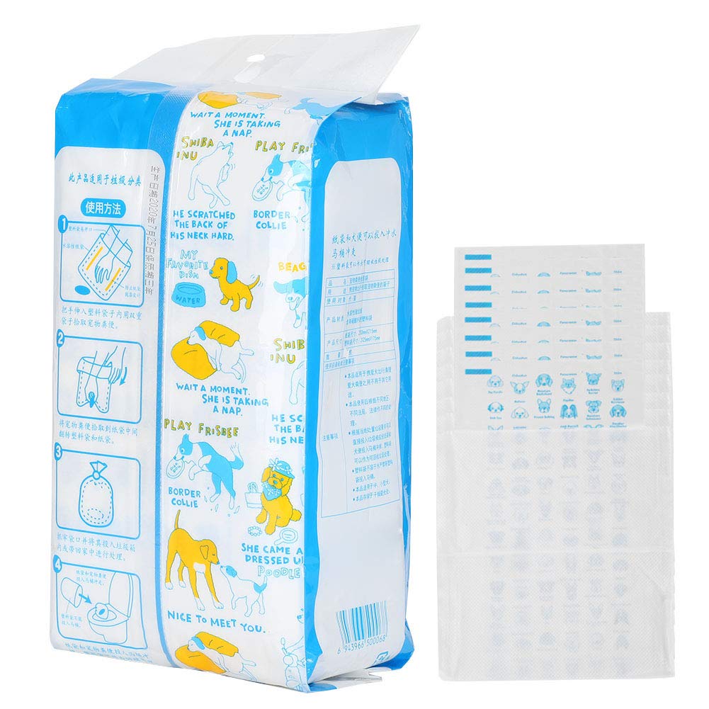 50Pcs Biodegradable Dog Poop Bags - Eco-Friendly Water Soluble Pet Waste Bags for Dogs, Portable & Scented for Outdoor Walking, Park Visits & Travel - Perfect for Responsible Pet Owners
