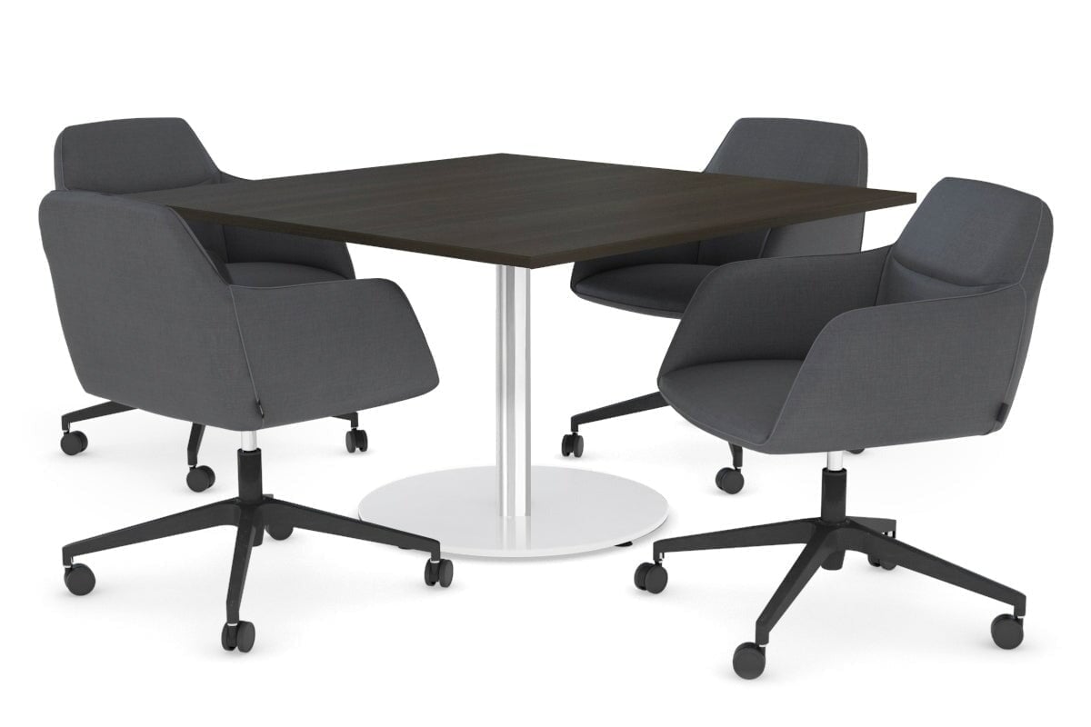 Premium Sapphire Disc Base Rectangle Conference Table - Elegant Boardroom Furniture for Professional Office Meetings & Executive Workspaces
