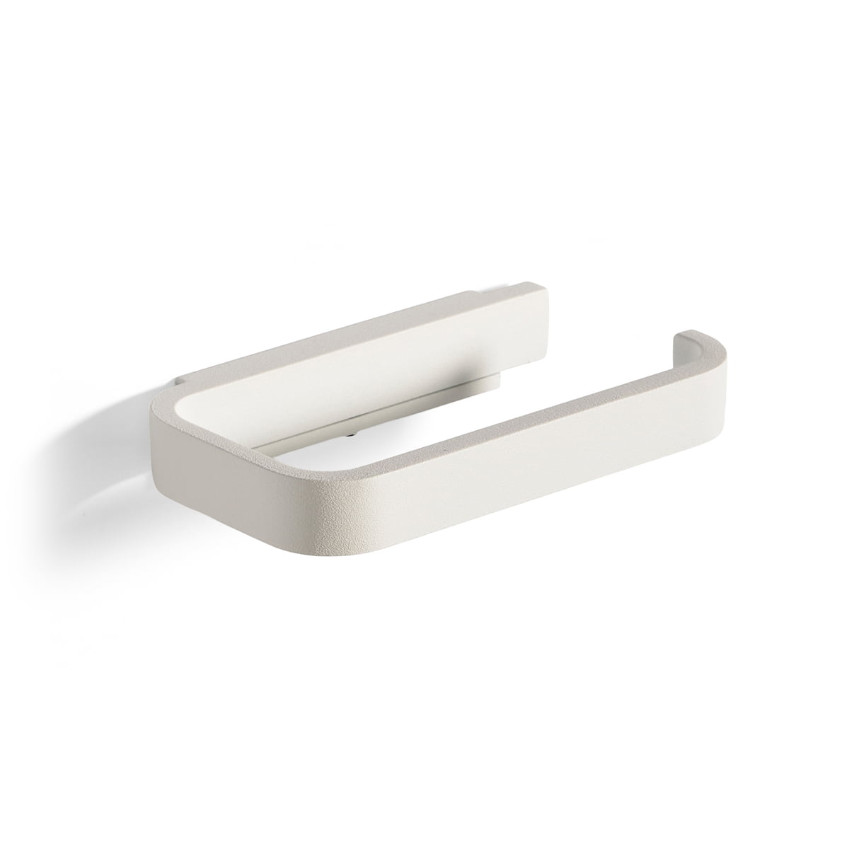 ZONE DENMARK Chrome Toilet Paper Holder - Modern Bathroom Tissue Roll Stand, 15x9x2cm, White - Perfect for Home, Office & Restroom Decor