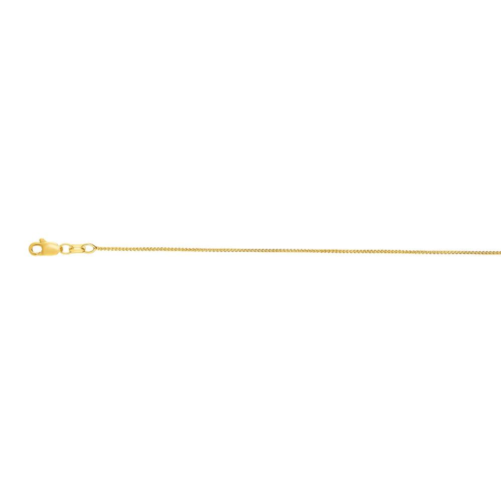 10K Gold 0.6mm Wheat Chain Necklace for Men & Women - Durable Thin Wheat Link Chain for Everyday Wear, Gift Giving & Layering Jewelry