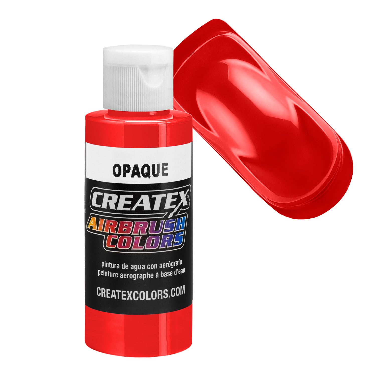 Premium Red Opaque Airbrush Paint - 2 oz Bottle for Professional Artists & Hobbyists - Ideal for Automotive, Model Kits, T-Shirts & DIY Crafts