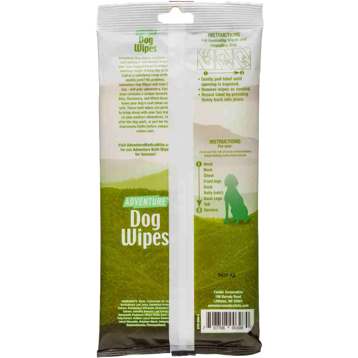 Premium Adventure Dog Wipes for Pets - Hypoallergenic, Scented & Biodegradable - Perfect for Hiking, Travel & Outdoor Activities with Your Dog