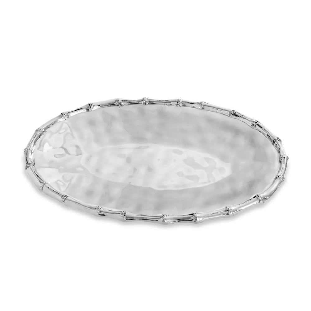 Beatriz Ball Elegant Bamboo Oval Serving Tray - Perfect for Garden Parties, Brunch & Home Decor | Handcrafted Oval Tray for Entertaining, Dining & Gift Giving