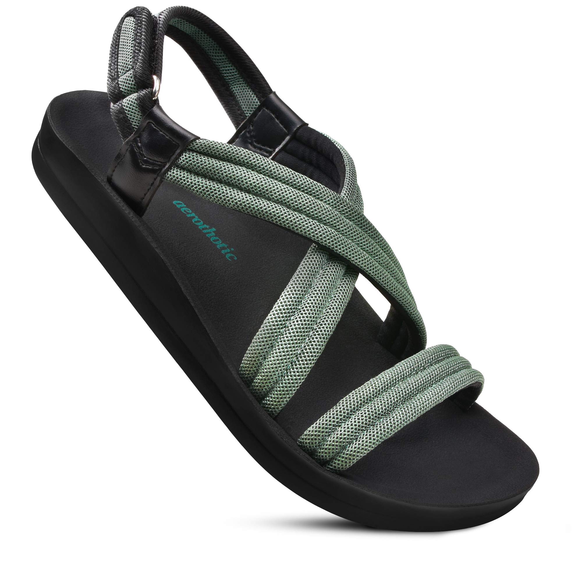 AEROTHIC Women's Arch Support Slingback Sandals - Comfortable Walking Shoes for Travel, Work & Casual Wear - Lightweight Breathable Summer Footwear with Cushioning