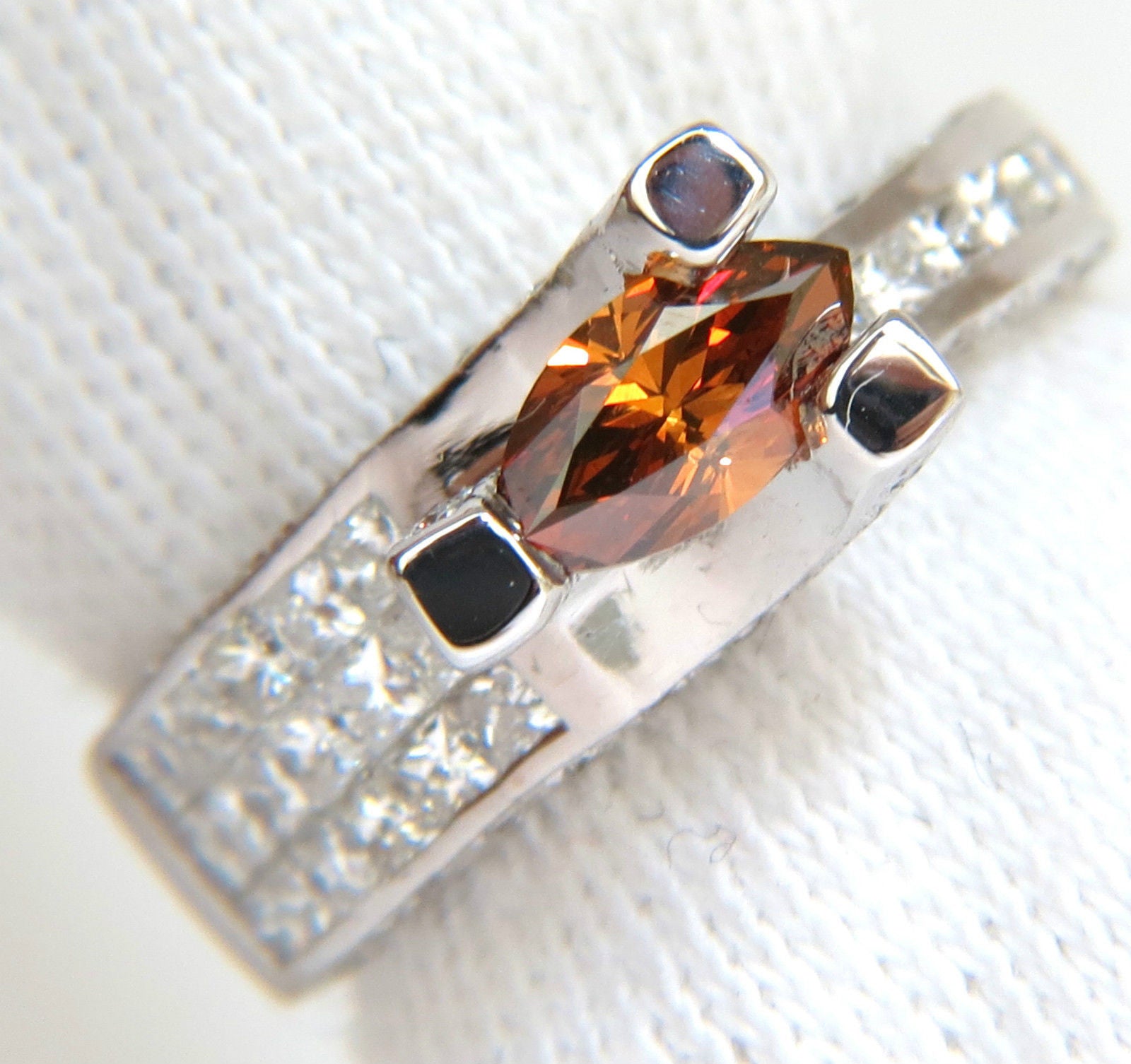 2.05CT GIA Certified Natural Fancy Orange Brown Diamond Ring in 14KT Gold with Tension Float Setting - Perfect for Engagement, Wedding & Special Occasions