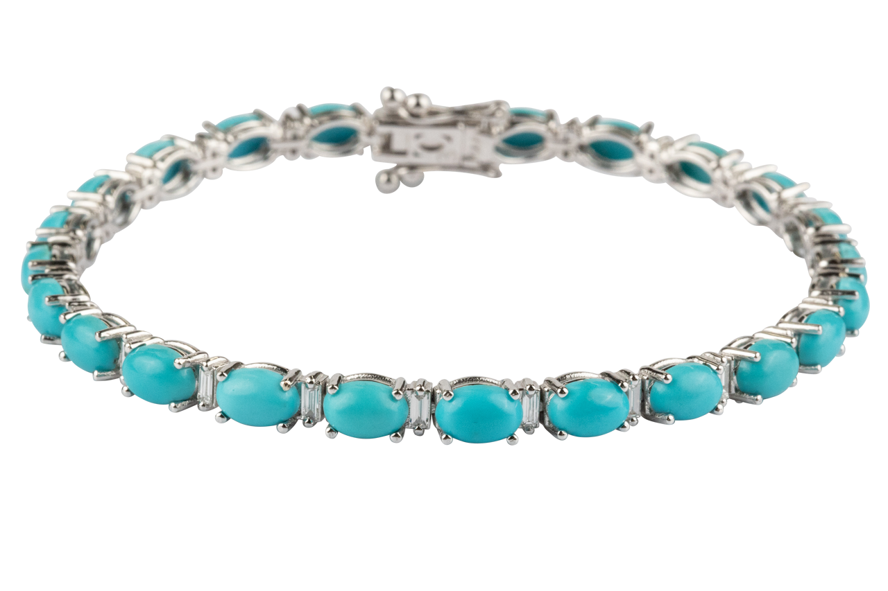 Sleeping Beauty Turquoise Chain Bracelet for Women - Dainty Adjustable Boho Jewelry Gift for Her | Perfect for Everyday Wear, Parties & Special Occasions
