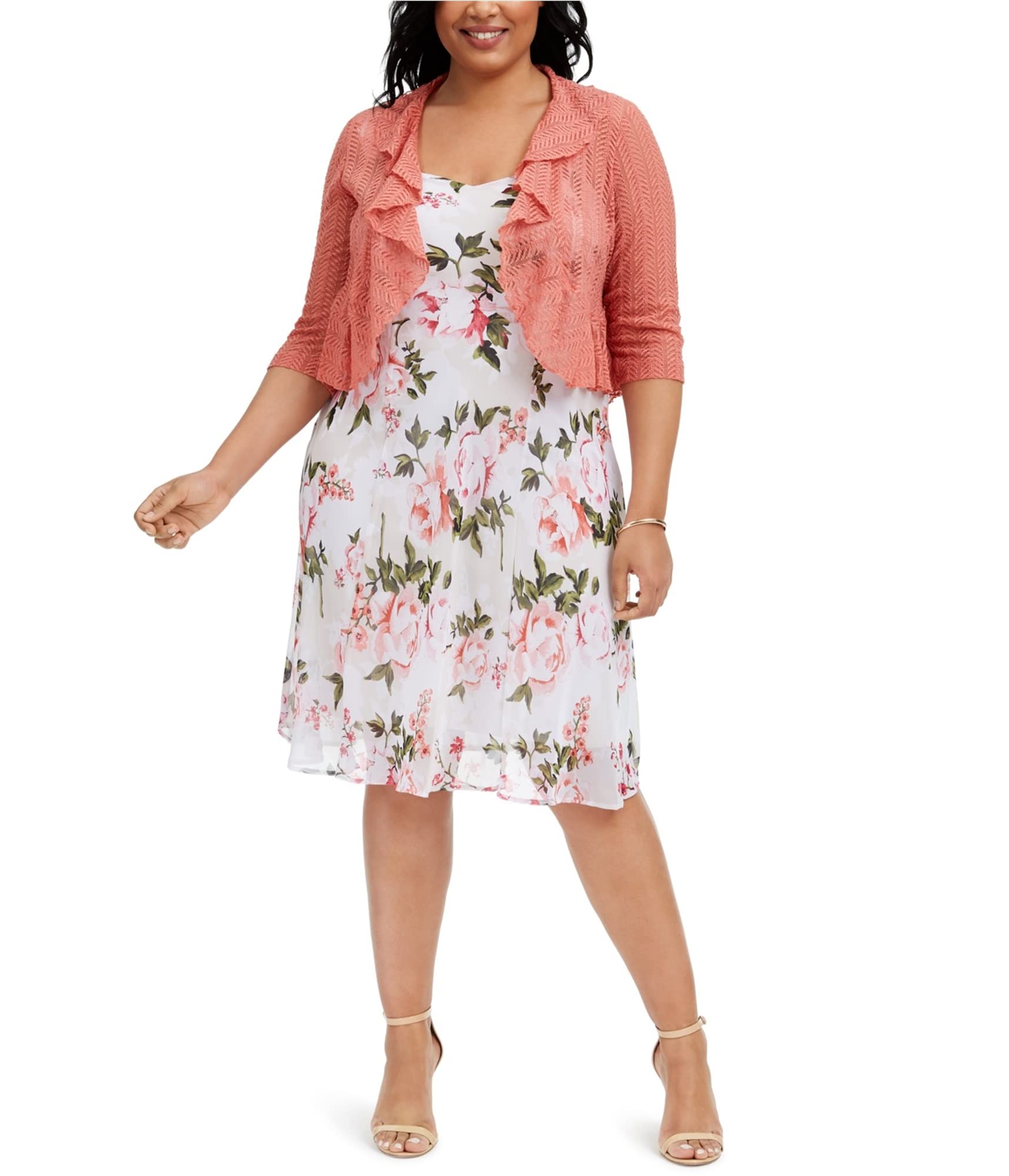 Women's Floral Print Chiffon Fit & Flare Dress - Elegant Summer Party Dress for Weddings, Cocktails & Special Occasions