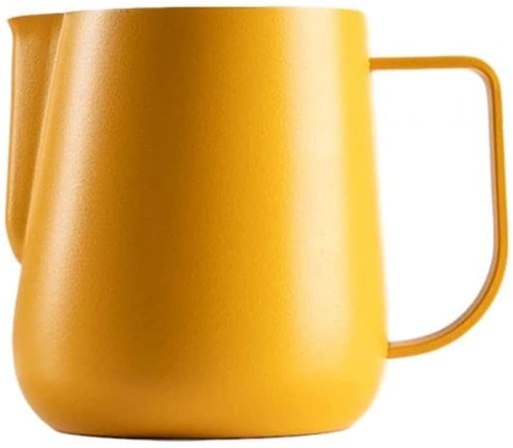 YEstge Stainless Steel Milk Frothing Pitcher with Measurement Marks - Barista Grade Milk Cream Jug for Latte, Cappuccino & Coffee Art at Home or Cafe