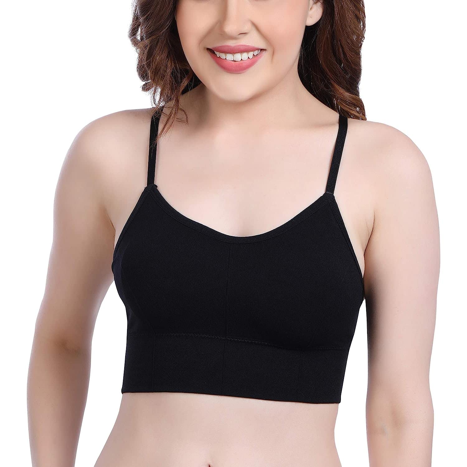 HEYOL Women's Comfortable Stretch Cotton Bra - Lightly Padded Wireless Everyday T-Shirt Bra - Perfect for Work, Yoga & Lounge Wear