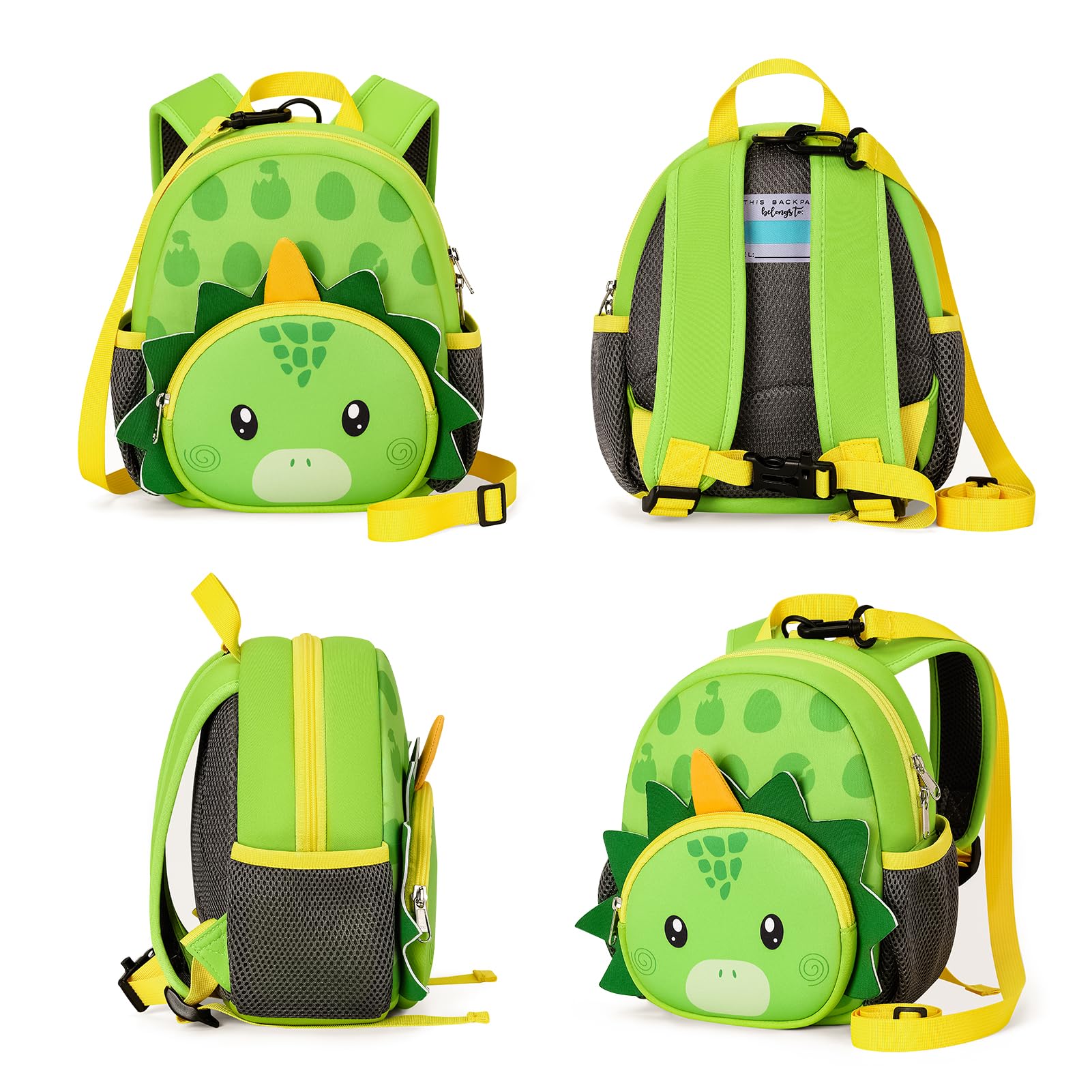 Dinosaur Toddler Backpack with Leash for Boys & Girls Ages 1-3 | 9-Inch Mini Kids Safety Harness | Perfect for Travel, Walks & Outdoor Adventures