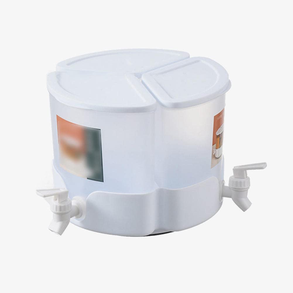 ACGrade 360° Rotating Cold Water Dispenser with Faucet - 5 Gallon Large Capacity Plastic Beverage Kettle for Iced Tea, Juice, Lemonade - Perfect for Parties, BBQs, and Outdoor Events