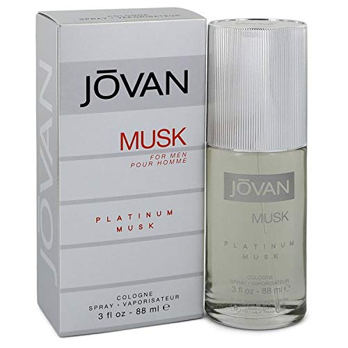 Jovan Platinum Musk Cologne for Men - 3 oz Eau de Cologne Spray | Long-Lasting Fragrance for Work, Date & Special Occasions