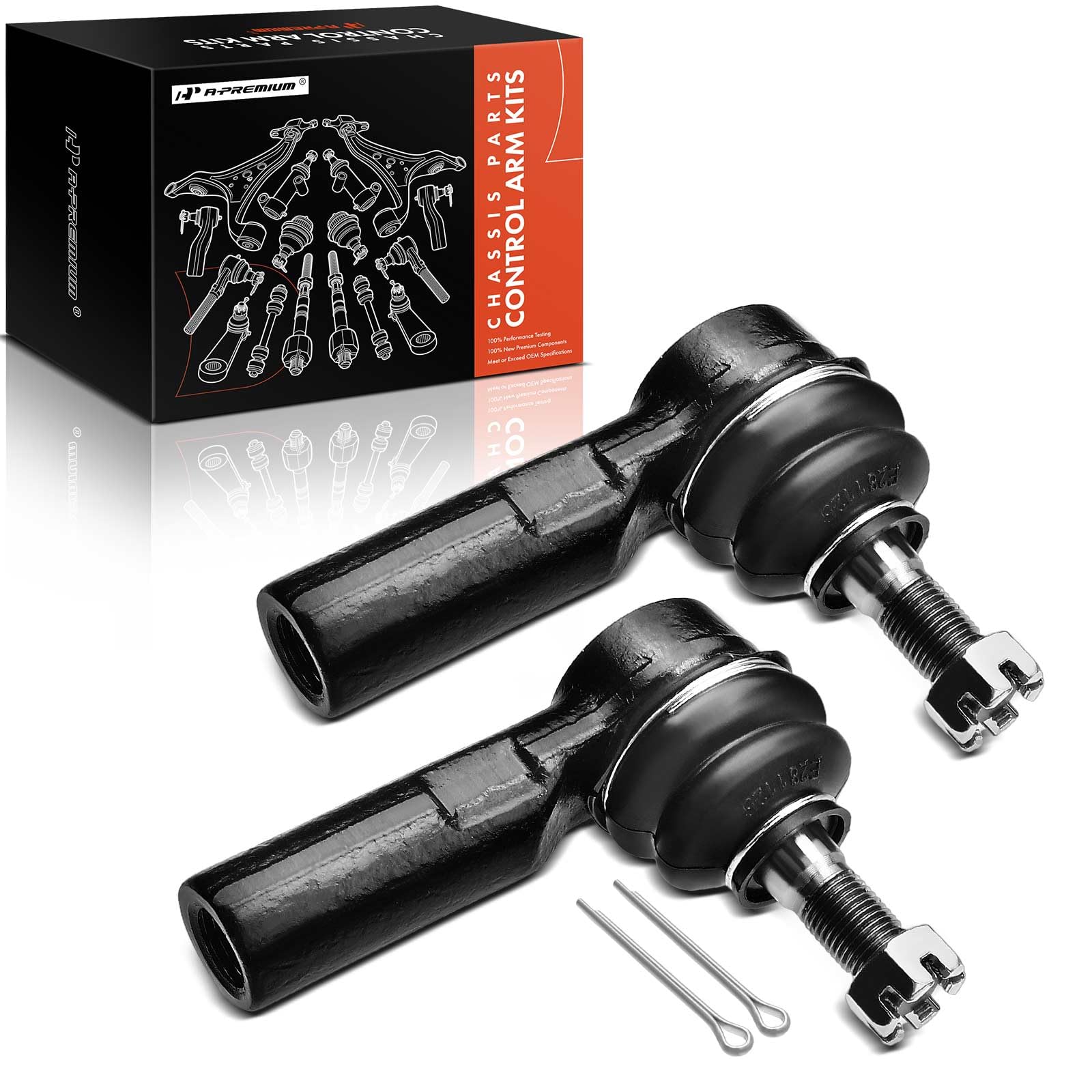 Premium 2-Pack Front Outer Tie Rod Ends for Toyota Camry 87-91, RAV4 96-03, Corolla 85-02, Tercel 87-90, Celica 86-99, Echo, Lexus ES250, Scion xB/xA, Chevrolet Nova/Prizm, Geo Prizm - Durable Suspension Replacement Part for Smooth Steering & Enhanced Vehicle Control