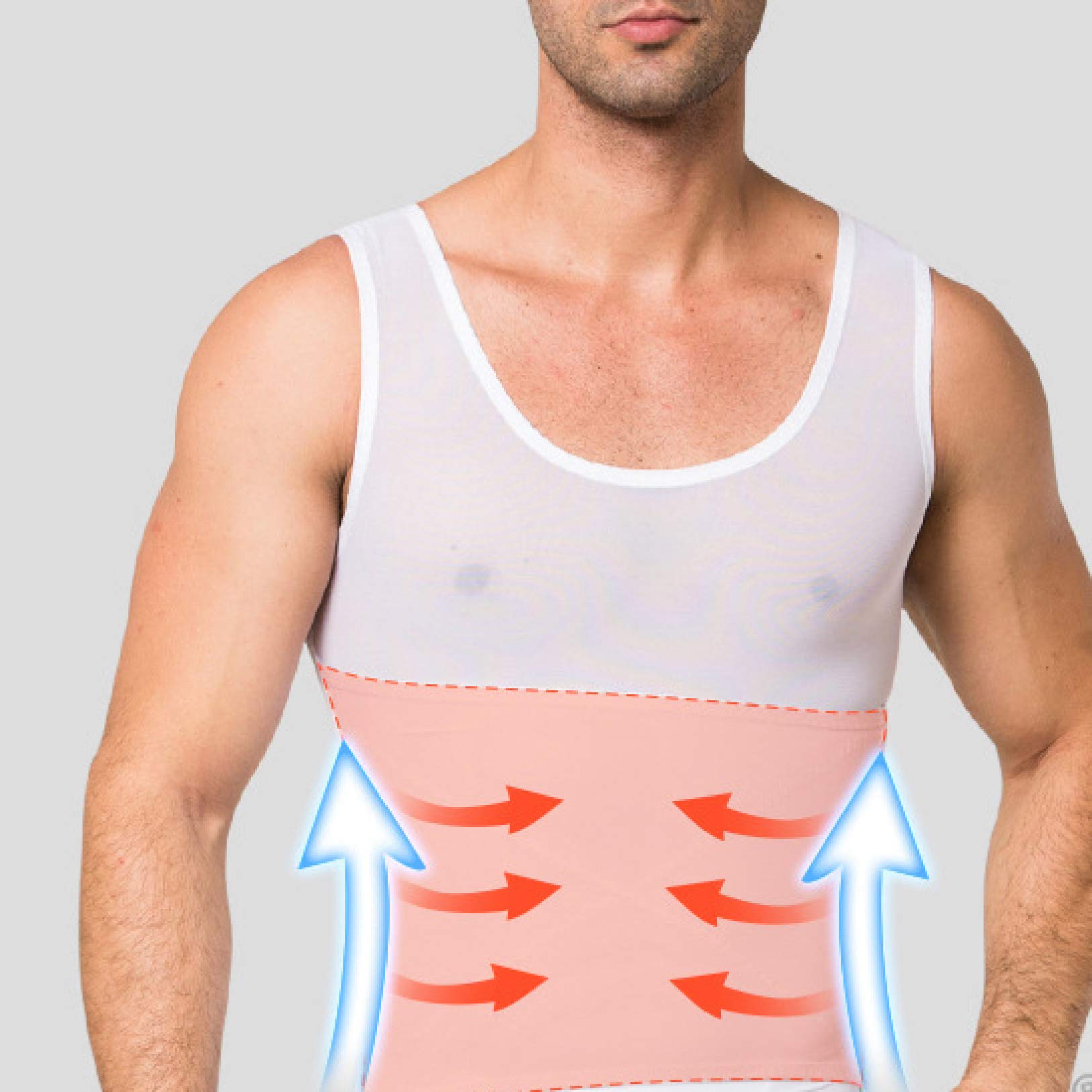 Men's Waist Trainer Shapewear - Comfortable Body Shaper for Tummy Control & Chest Flattening - Slimming Underwear for Workout, Gym & Everyday Wear