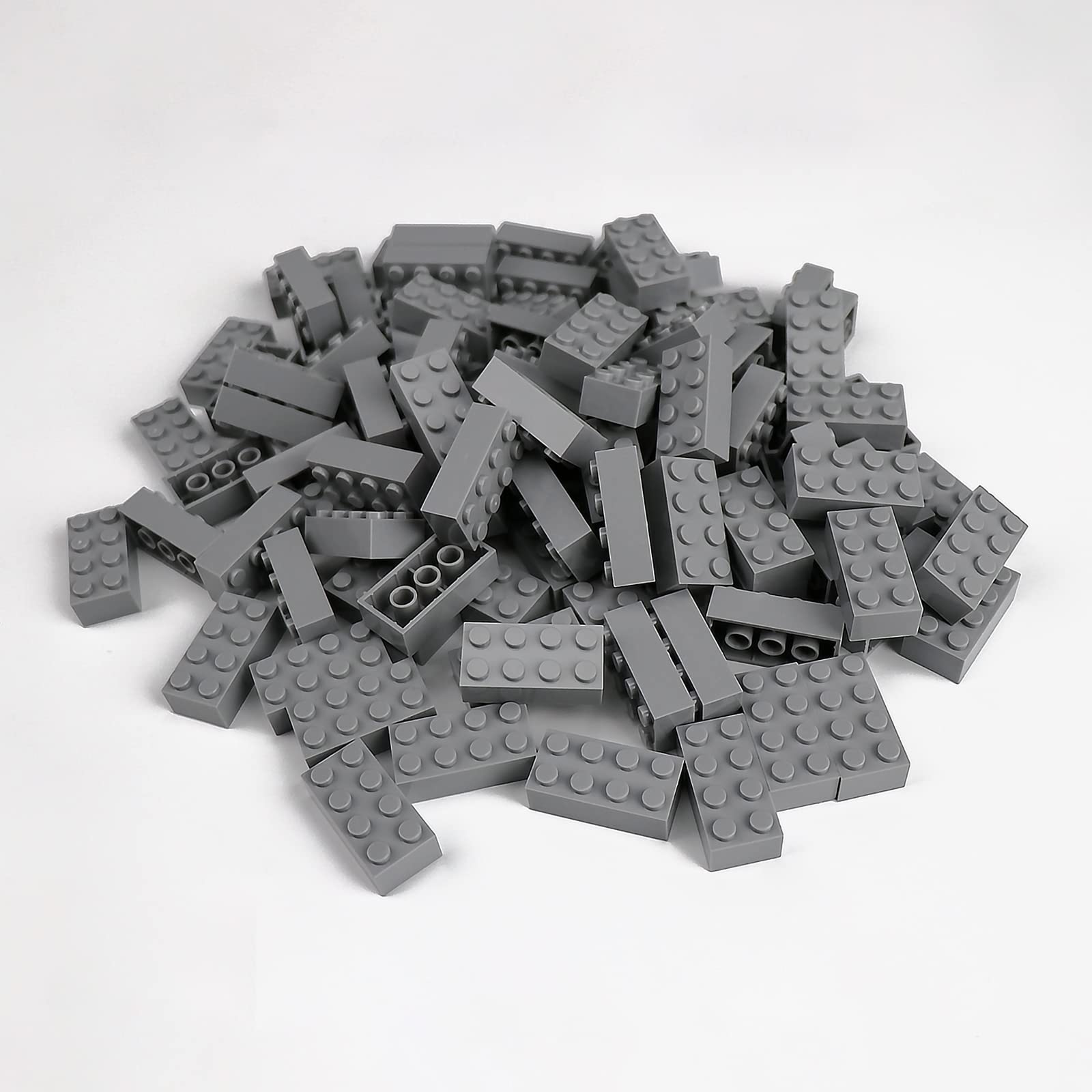 Webrick Classic 100-Piece 2x4 Light Gray Building Bricks (Medium Stone Grey) - Compatible with Lego Blocks - Creative Construction Toy for Kids Ages 6+ - Perfect for School Projects, STEM Learning & DIY Model Building