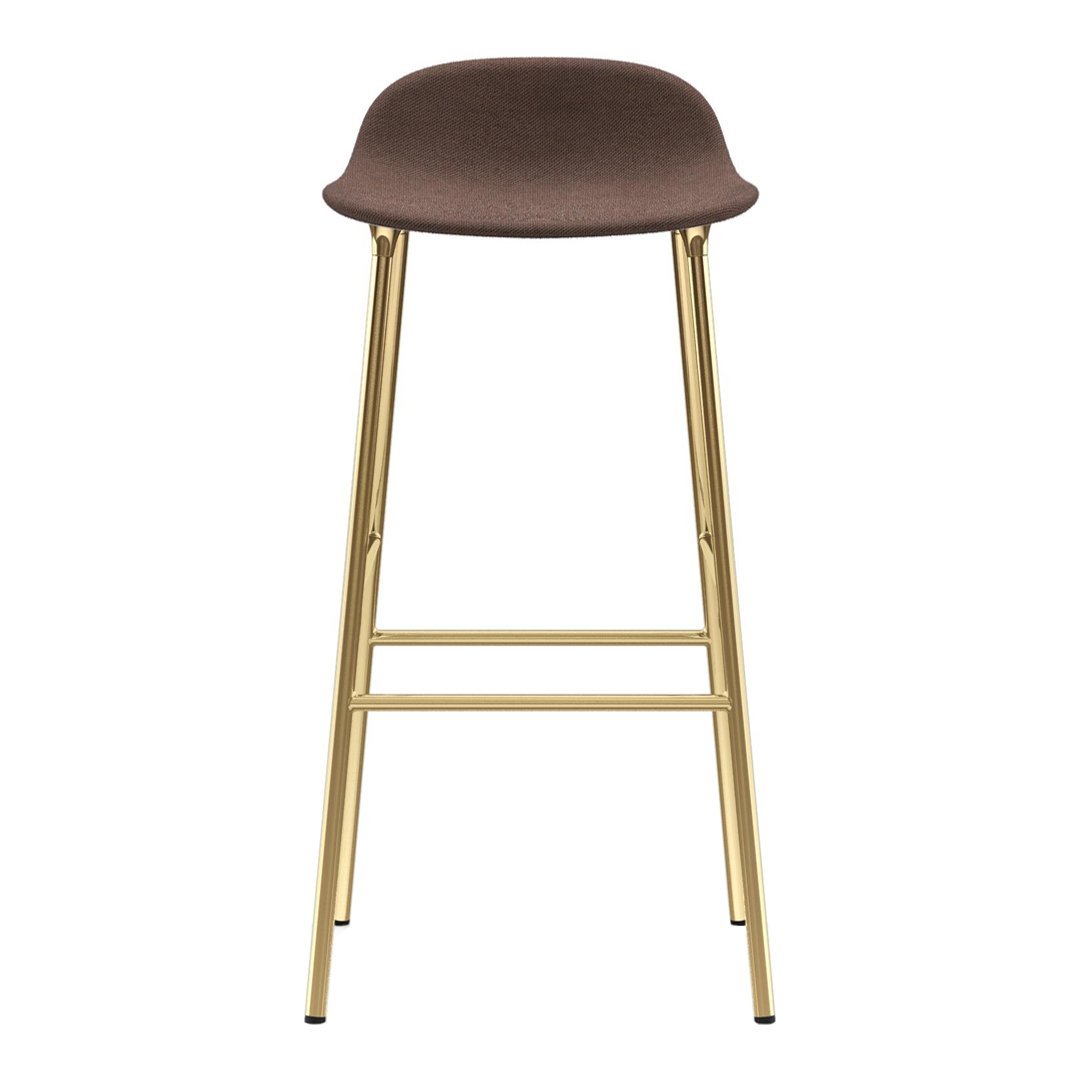 Modern Form Bar Stool with Metal Legs & Upholstered Seat - Perfect for Kitchen Islands, Home Bars & Commercial Use