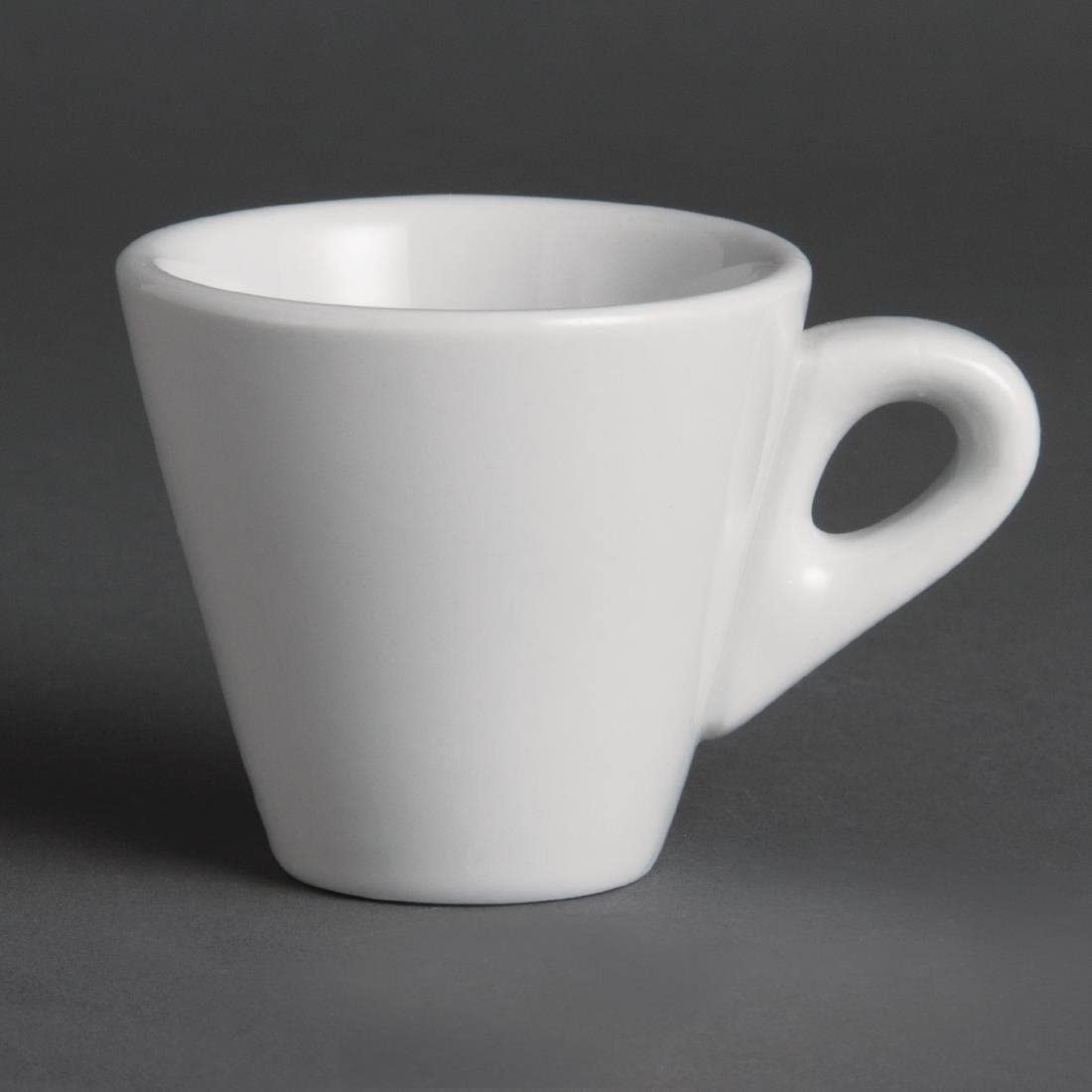 Olympia Whiteware 60ml (2oz) Conical Espresso Cups & Milk Jugs Set of 12 - Perfect for Coffee Shops, Home Baristas, and Italian-Style Espresso Serving