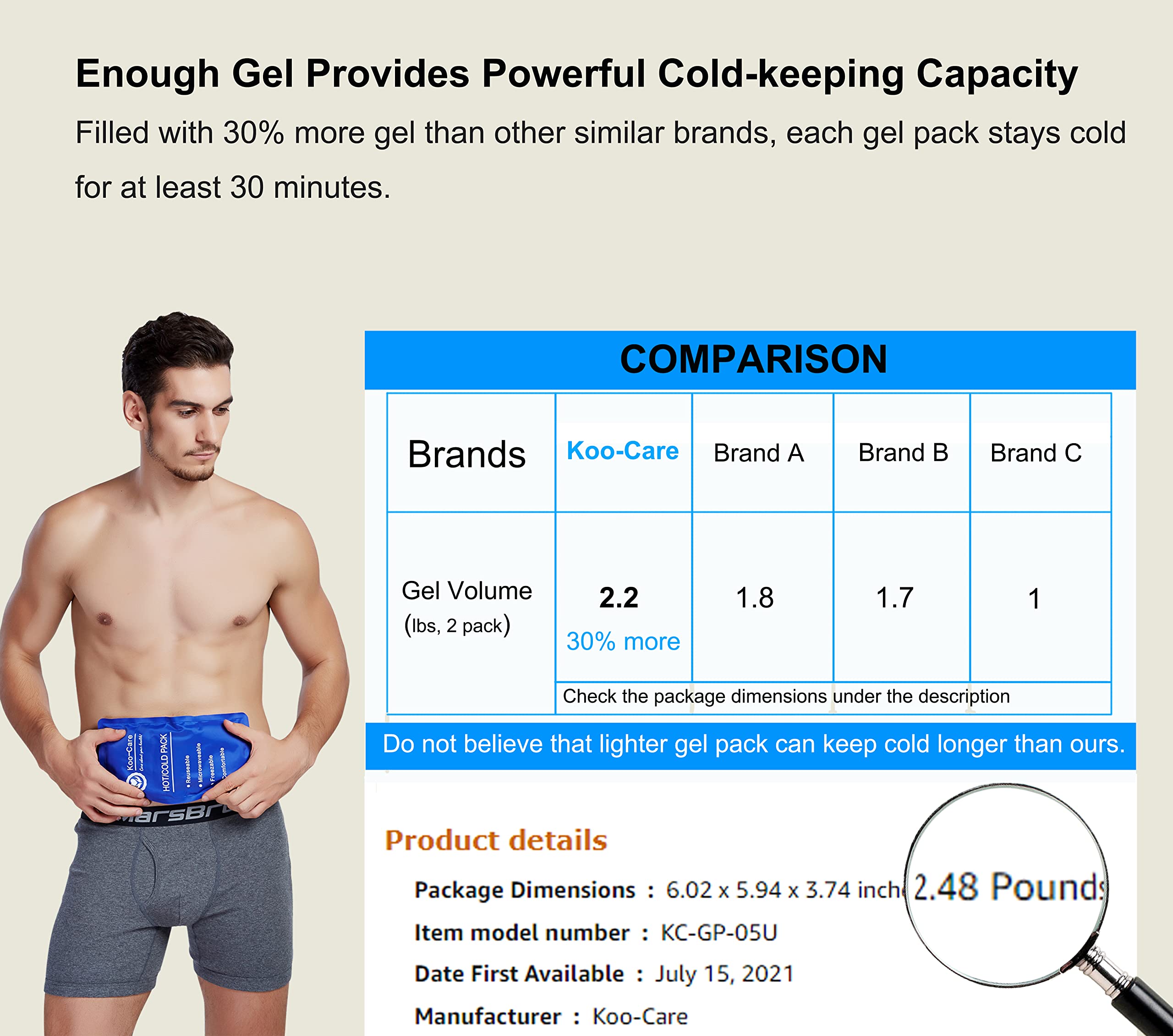 Koo-Care Reusable Hot & Cold Gel Ice Pack (11