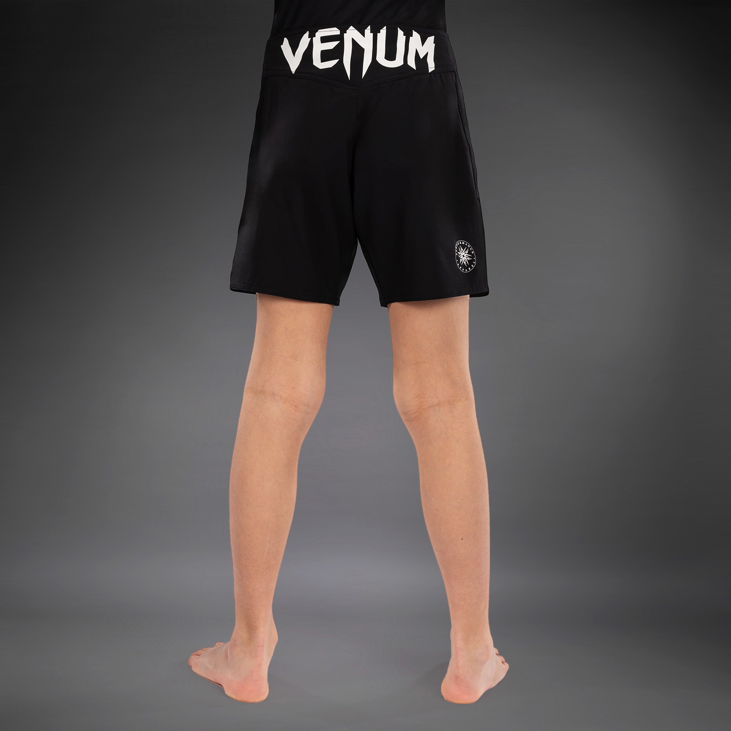 Venum Kids MMA Shorts - Lightweight & Breathable Fight Shorts for Boys & Girls - Black - Perfect for Training, Martial Arts & Combat Sports