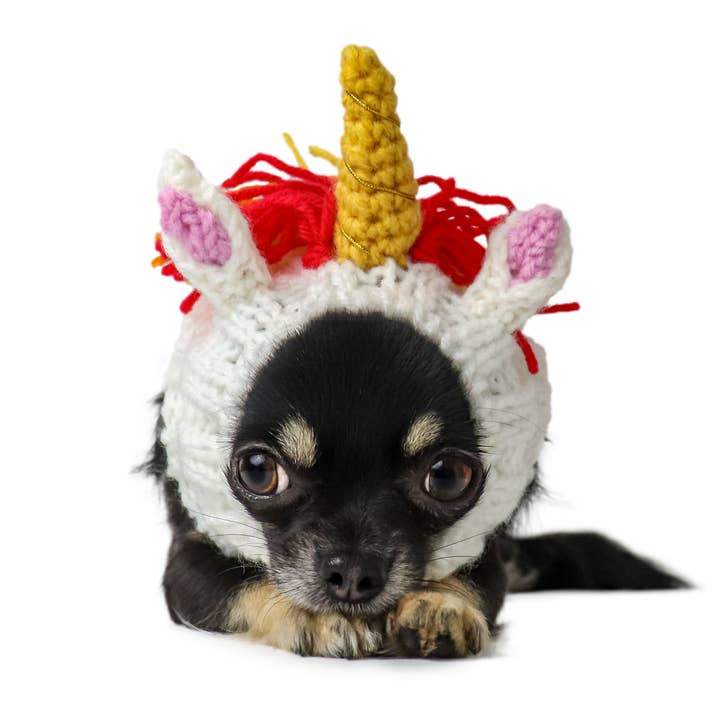 Unicorn Dog Snood - Cute & Warm Pet Accessory for Small & Medium Dogs - Perfect for Winter, Halloween & Costume Parties