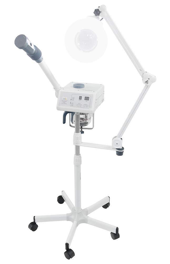 SKINACT Professional Digital Facial Steamer with Aromatherapy & LED Magnifying Lamp - Home Spa Skin Care for Deep Cleansing, Hydration & Relaxation