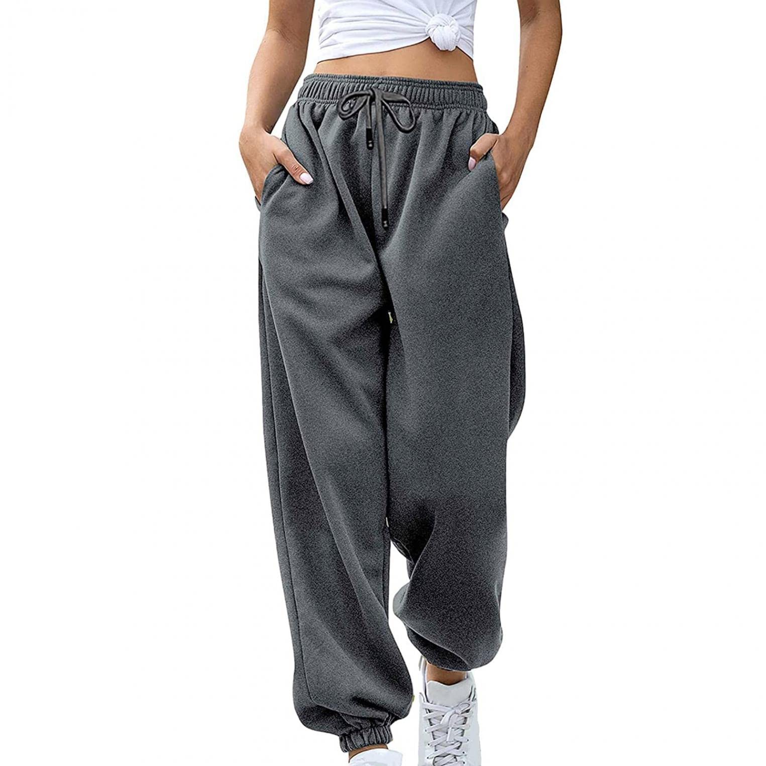 Gillberry Women's High Waisted Sweatpants - Lightweight Joggers for Yoga, Gym, Running & Lounge Wear - Soft Casual Athletic Pants with Pockets - Perfect for Workouts, Errands & Relaxing at Home
