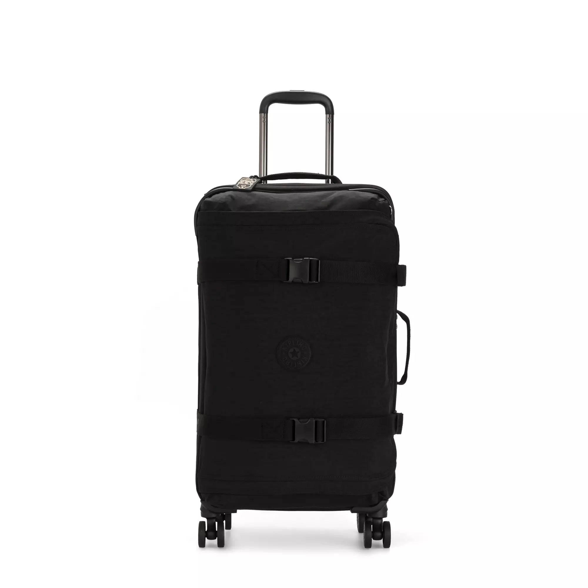 Kipling Spontaneous Medium Rolling Luggage - Black Noir Carry-On Suitcase for Women Travel, Business Trips & Weekend Getaways