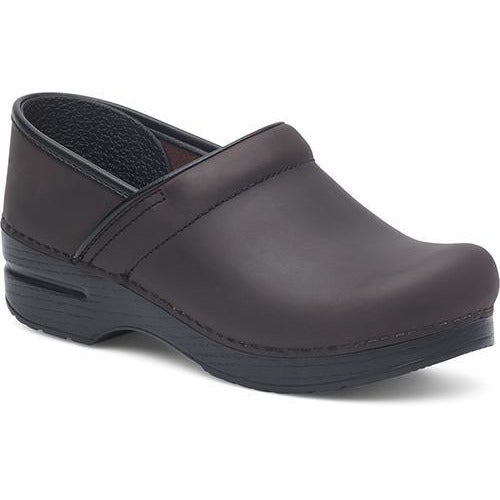 DANSKO Professional Men's Clogs - Antique Brown Leather Slip-Resistant Work Shoes for Nurses, Chefs & Healthcare Workers