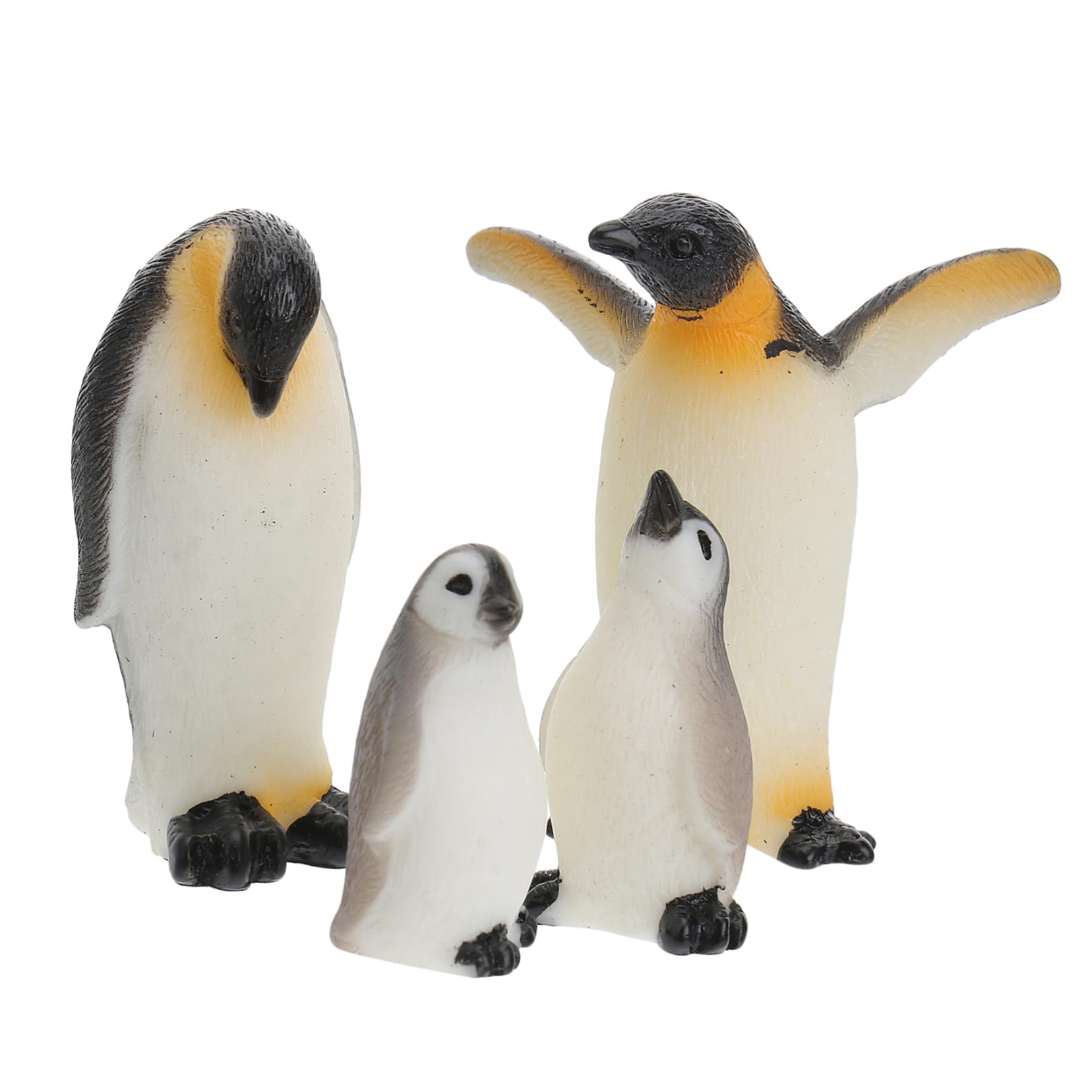 KOMBIUDA 4pcs Mini Penguin Toys Set - Plastic Animal Figures for Toddlers, Ocean-Themed Kids Playset - Perfect for Early Learning, Sensory Play & Birthday Gifts