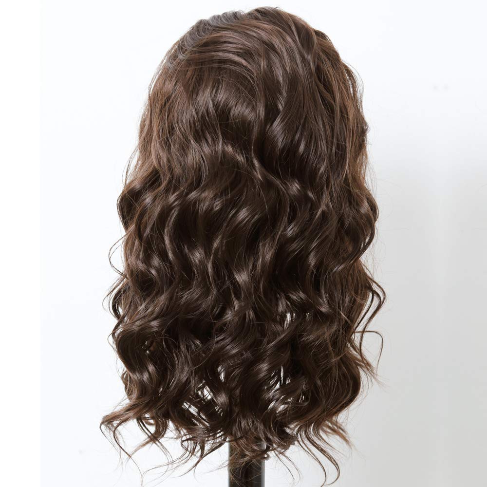 ANDRIA 13X4 HD Lace Front Wigs - Pre-Plucked Hairline 16 Inches Body Wave Chocolate Brown Glueless Lace Frontal Wig with Baby Hair | Short Bob Wig 200% Density Loose Wave | Perfect for Daily Wear, Cosplay, Parties & Special Occasions