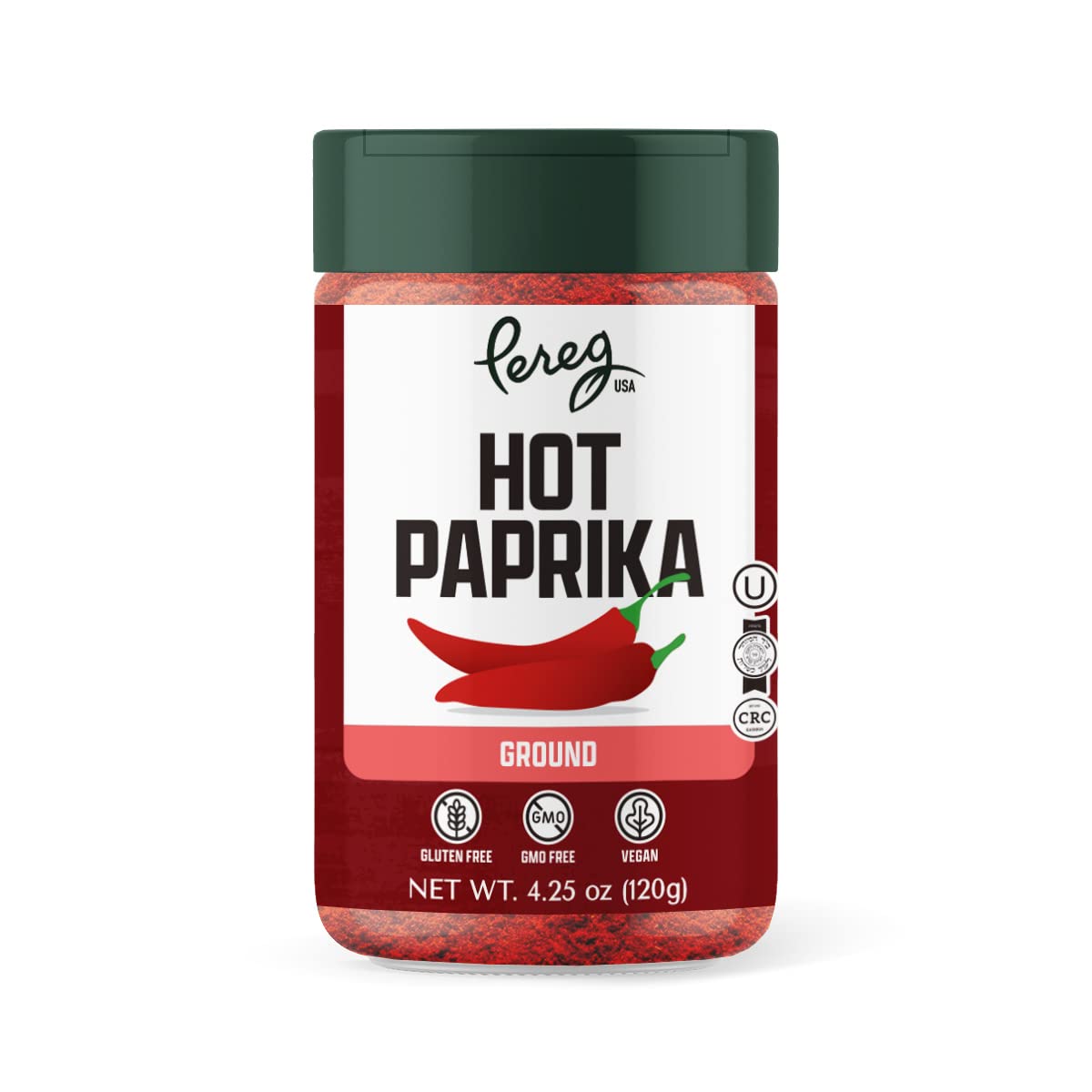 Pereg Hot Paprika Powder (4.25 Oz x 6 Pack) - Premium Gourmet Ground Chili Powder - Non-GMO, Gluten-Free, Kosher - Bulk Spices & Seasoning for BBQ, Grilling, Soups, and Meat Rubs