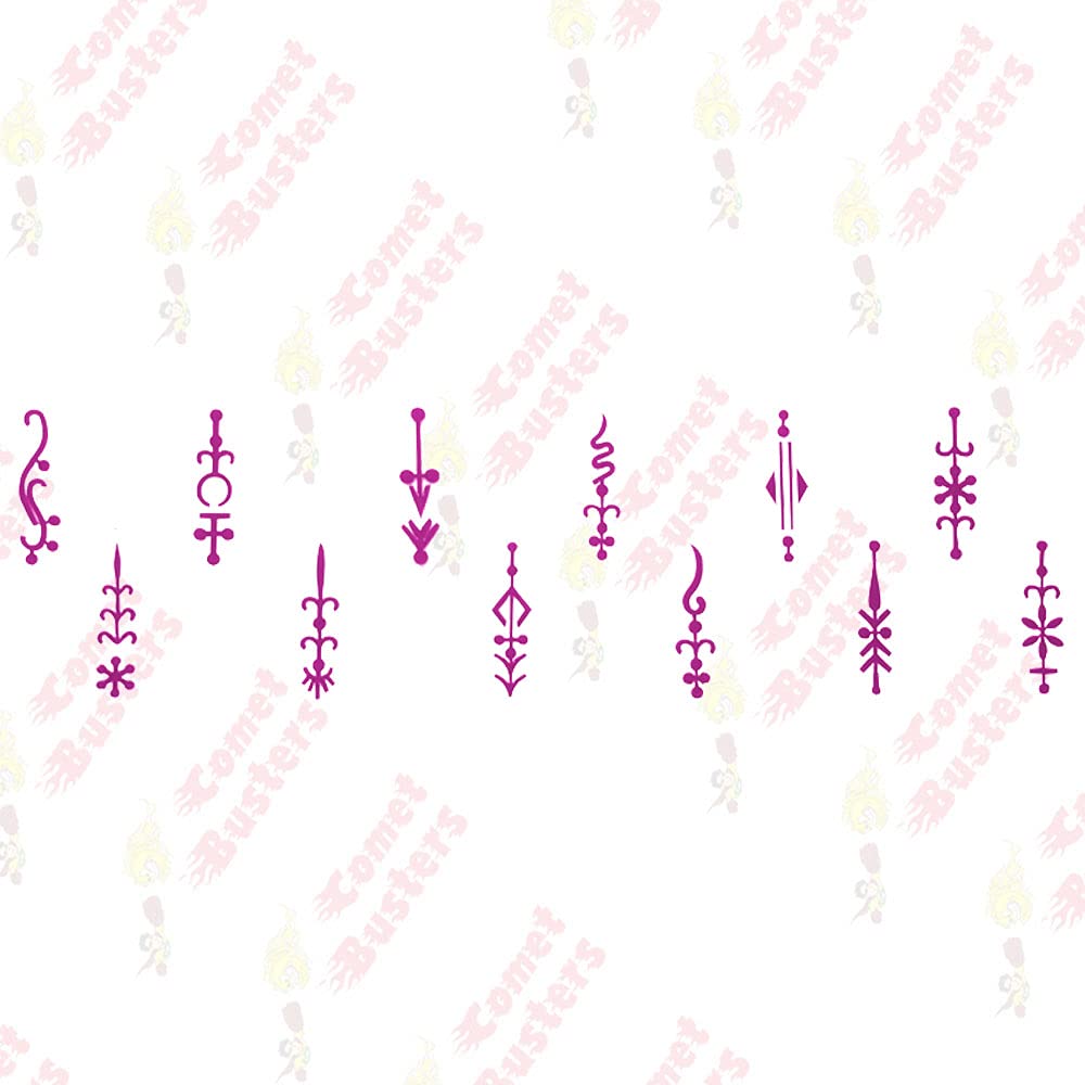 Comet Busters Fancy Pink Long Bindi (BV712) - Indian Forehead Jewelry for Women, Traditional Decoration for Weddings & Festivals