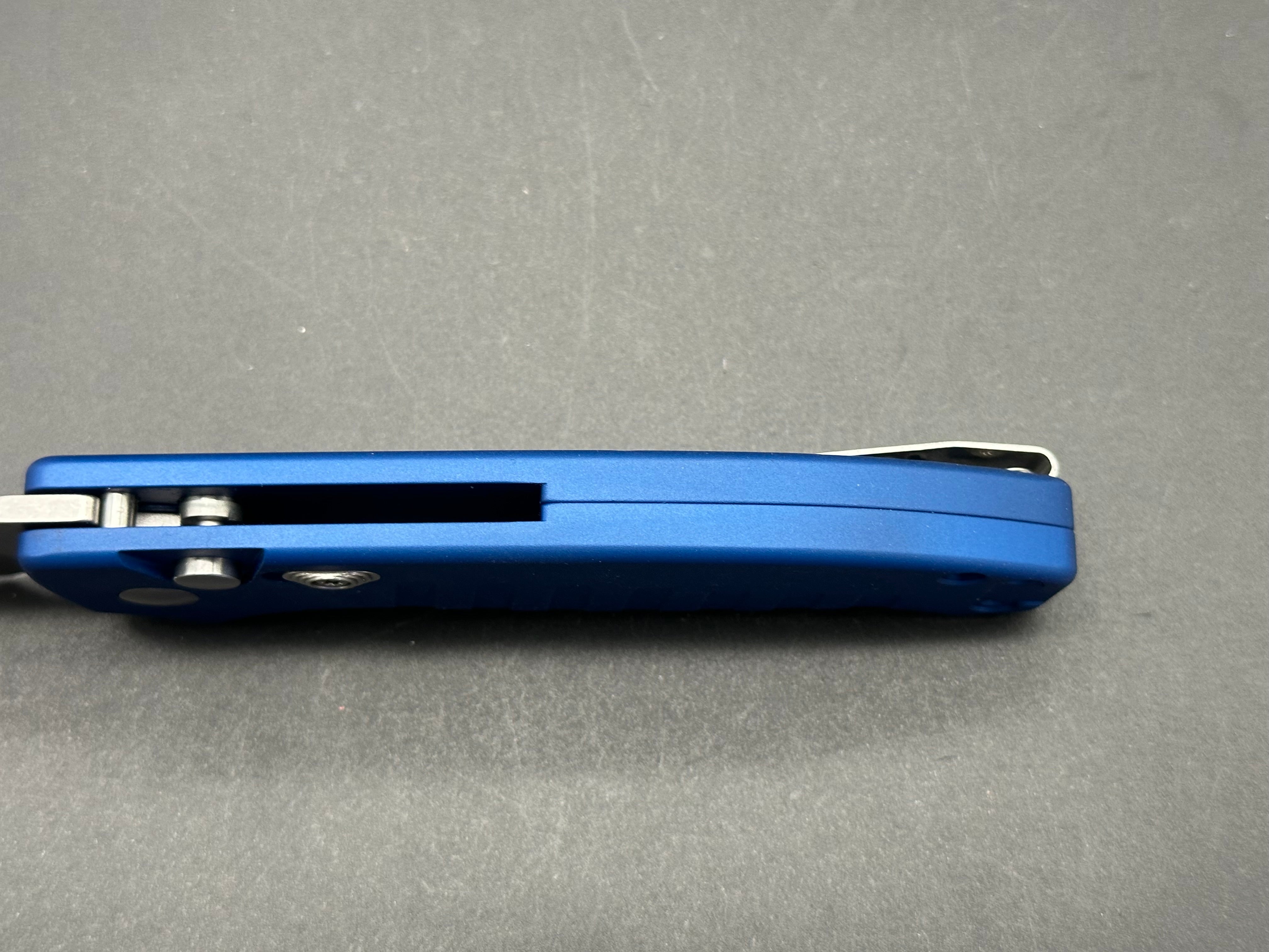 Hogue Ballista Drop Point Automatic Knife - Matte Blue Finish - EDC Tactical Folding Knife for Outdoor Camping, Hunting & Survival
