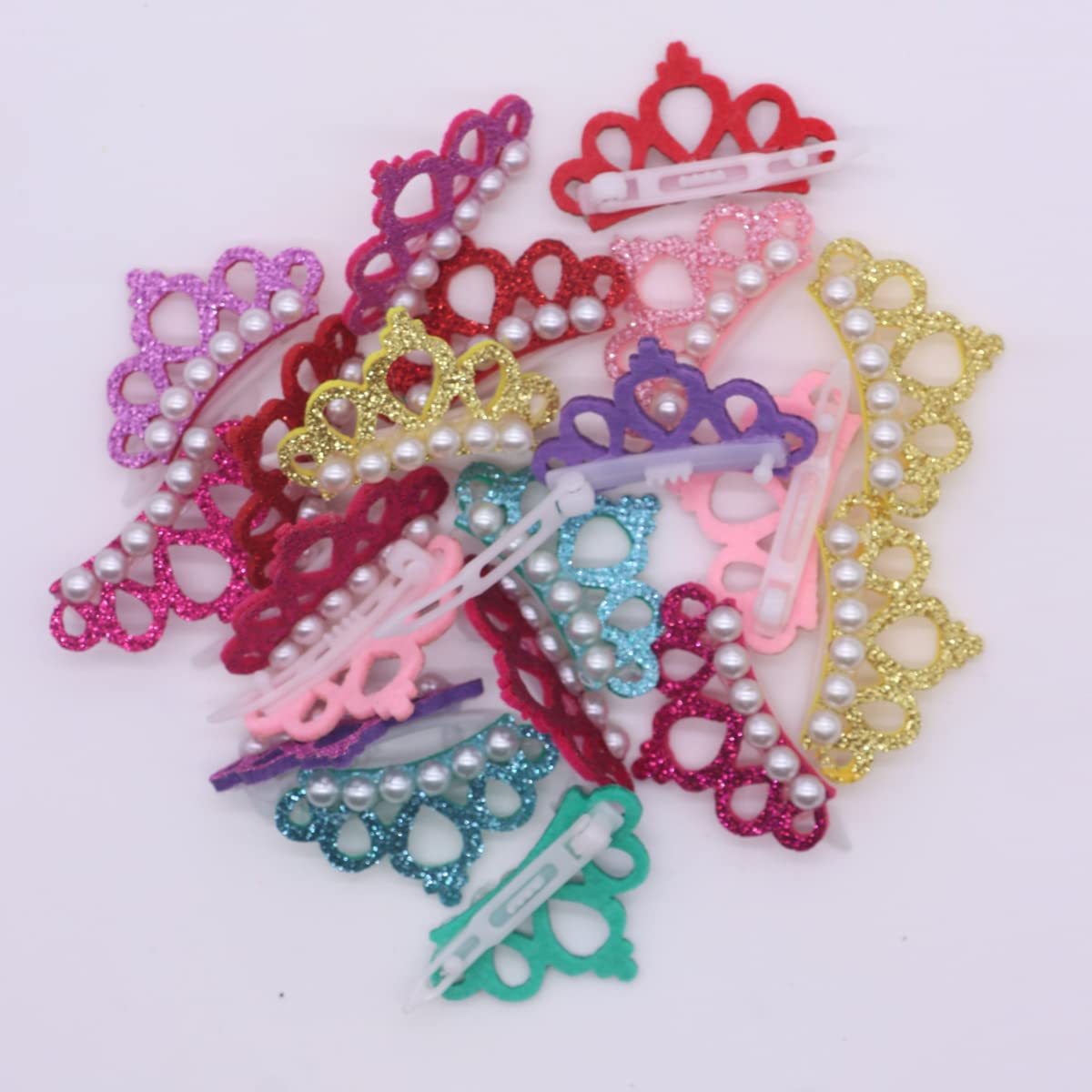 30Pcs Dog Crown Hair Clips & Topknot Bows - Pet Grooming Accessories for Dogs and Cats - Christmas, Halloween, Thanksgiving Party Supplies - Random Colors - Perfect for Pet Photo Shoots, Birthday Parties & Special Occasions